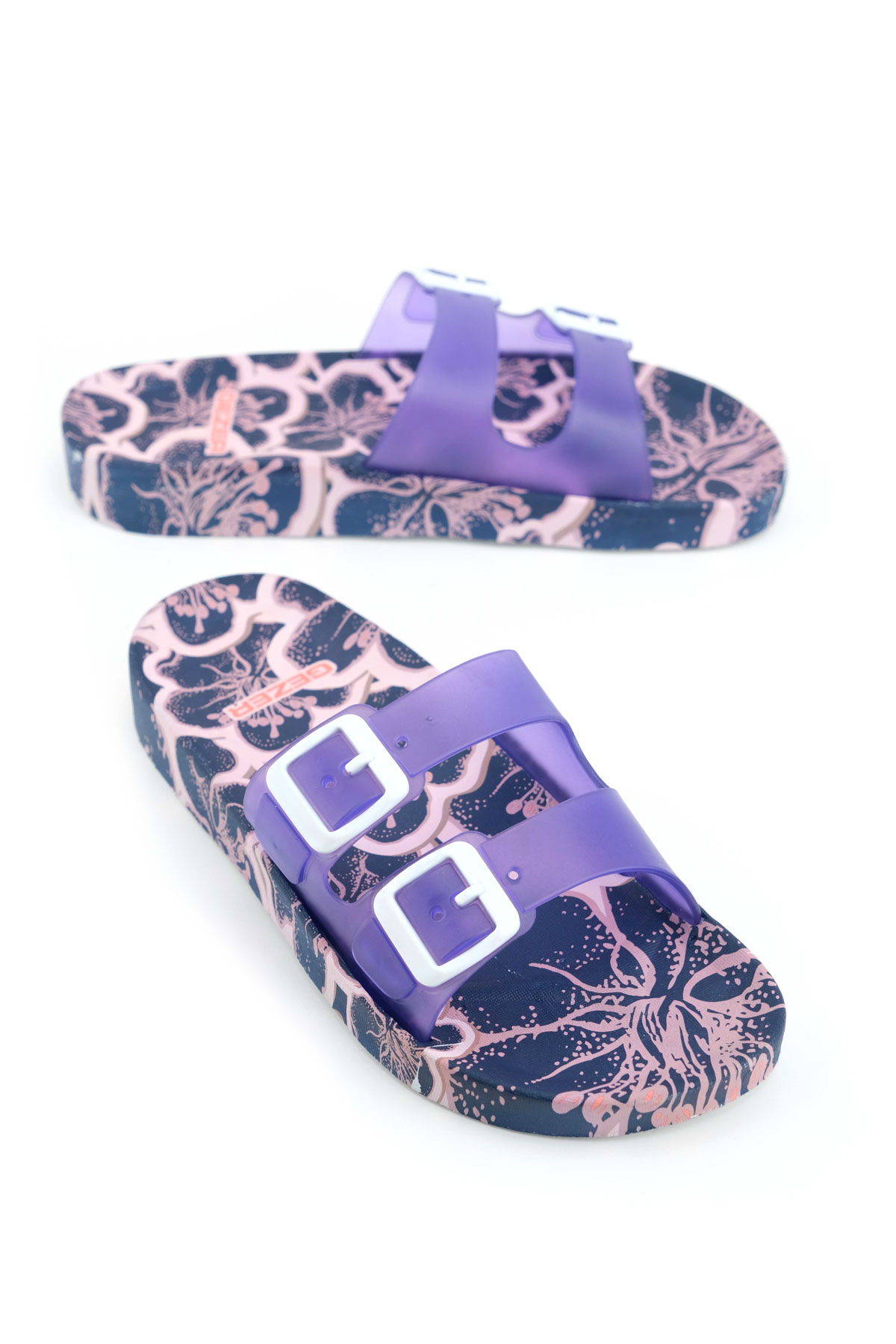 Kadın Yazlık İki Toka Rahat Taban Havuz Plaj Günlük Terlik - Görsel 2