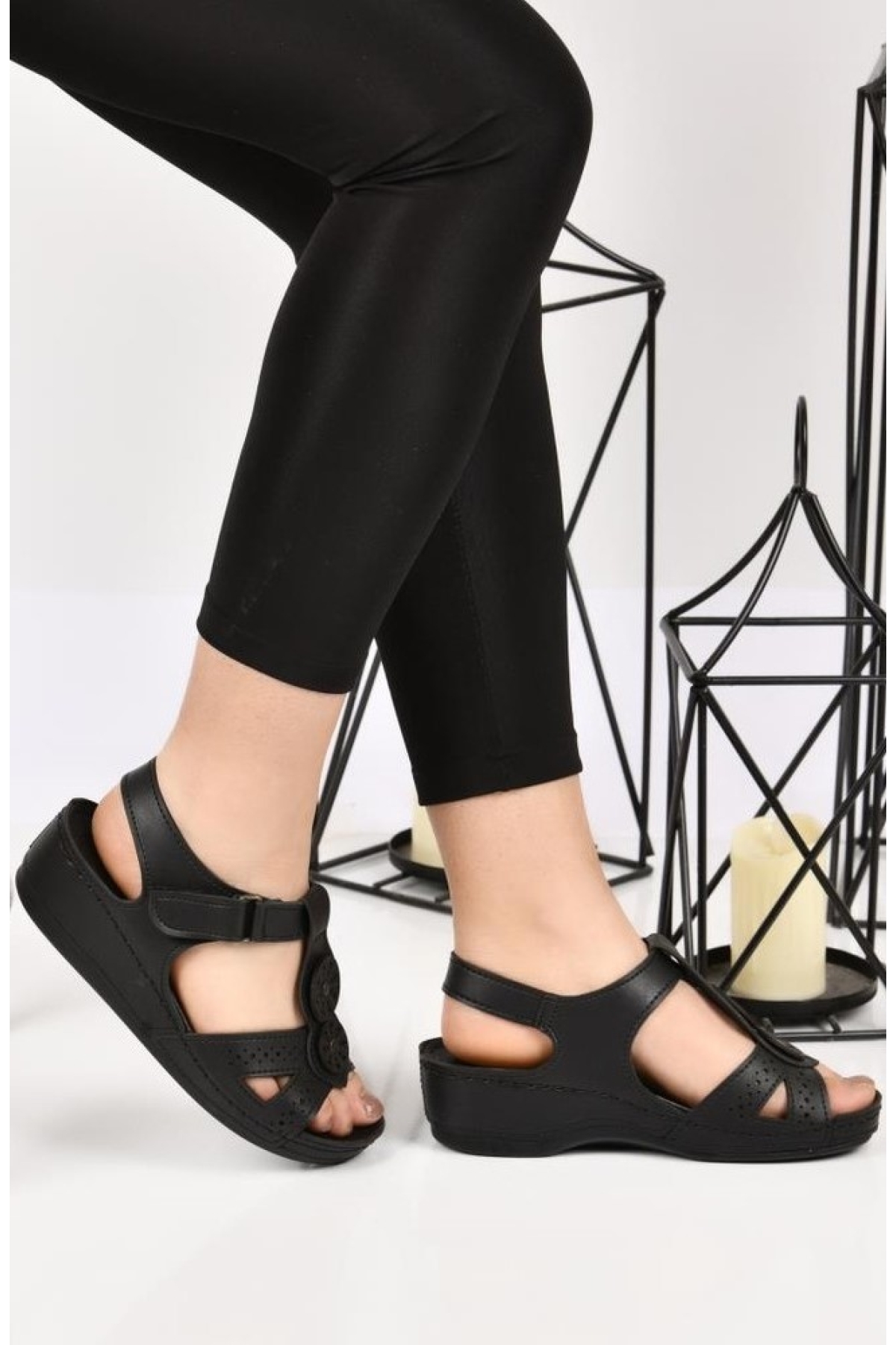 09-268 Dr.Tavsiyeli Ortapedik Kadın Terlik Sandalet - Görsel 6