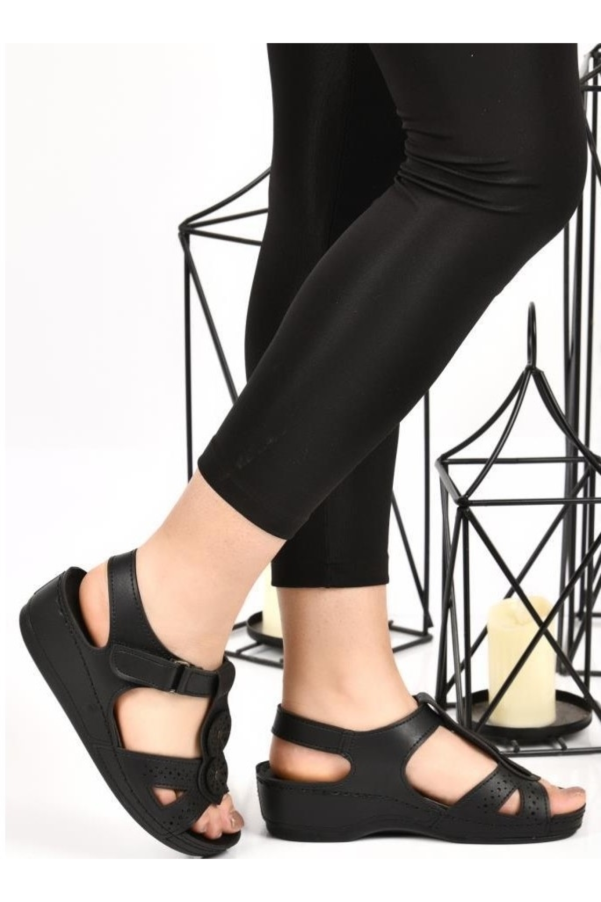 09-268 Dr.Tavsiyeli Ortapedik Kadın Terlik Sandalet - Görsel 7