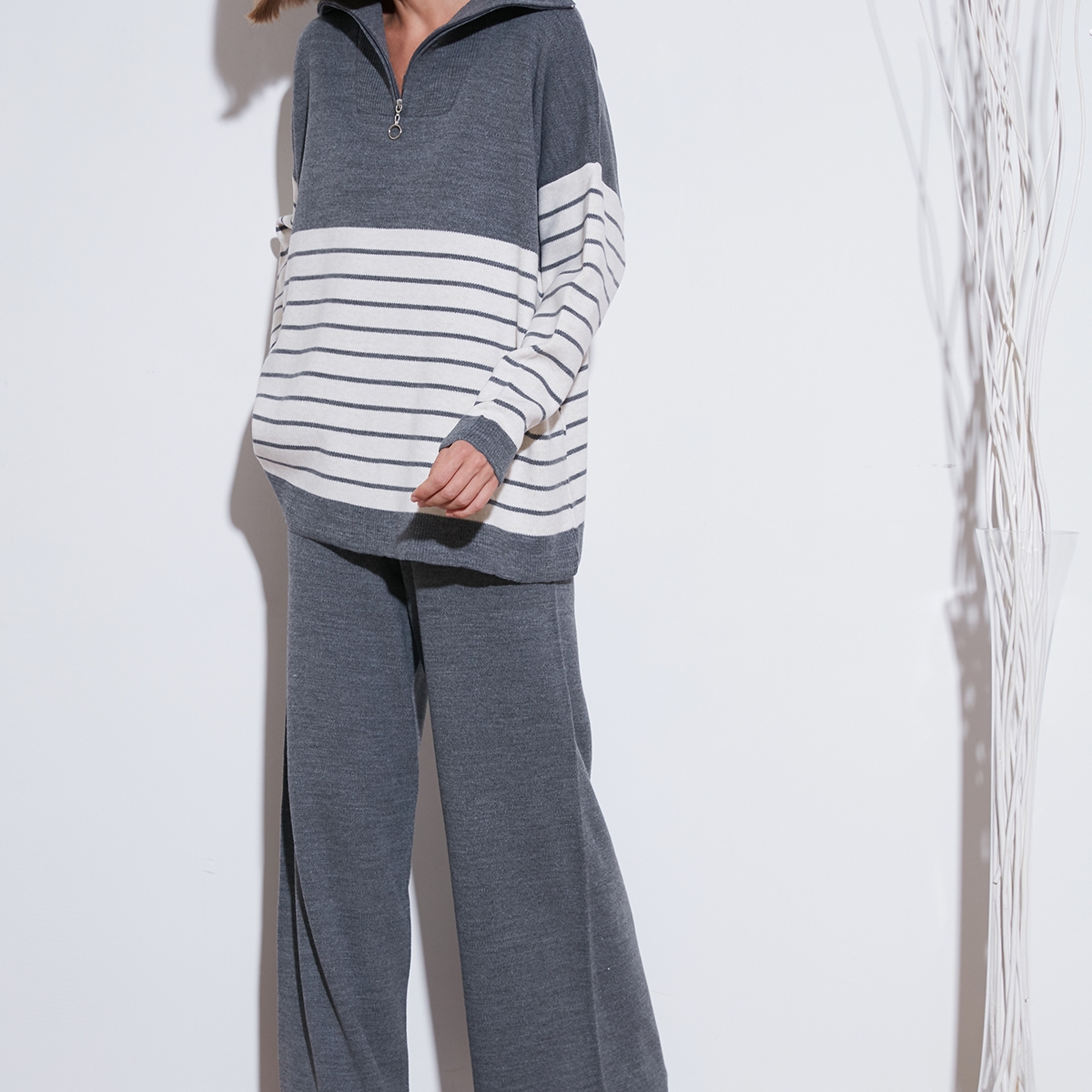 LelaBayan Kazak 4615221 KOYU GRİ