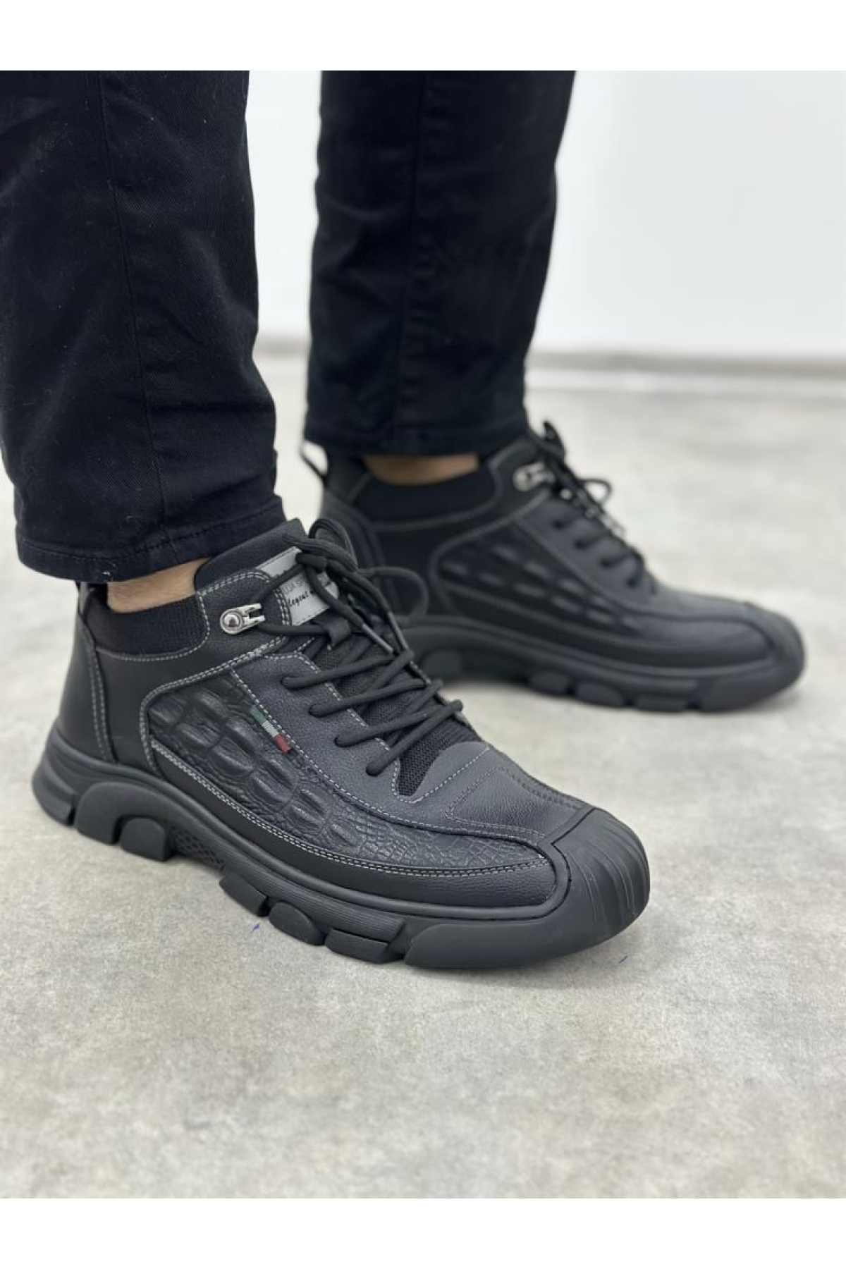 23K533 Erkek Sneaker Deri Bot - Görsel 3