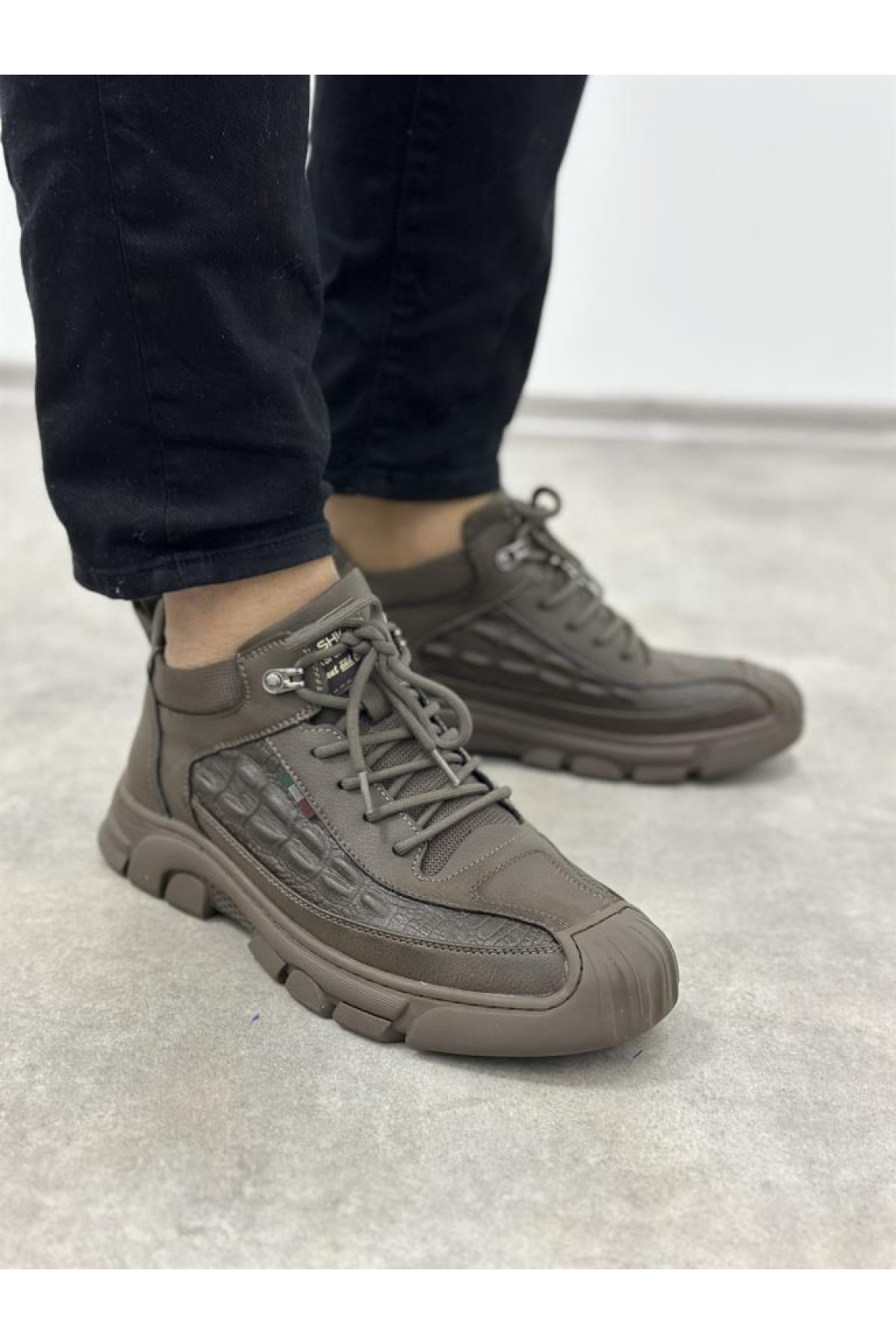 23K533 Erkek Sneaker Deri Bot - Görsel 3