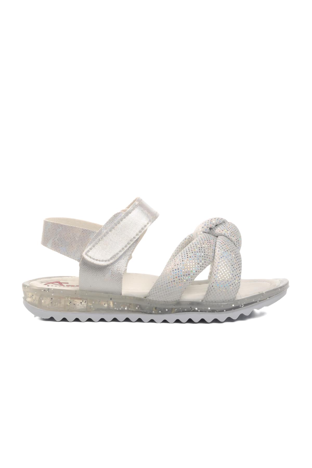 24-409-P Beyaz Simli Çocuk Sandalet - Görsel 2