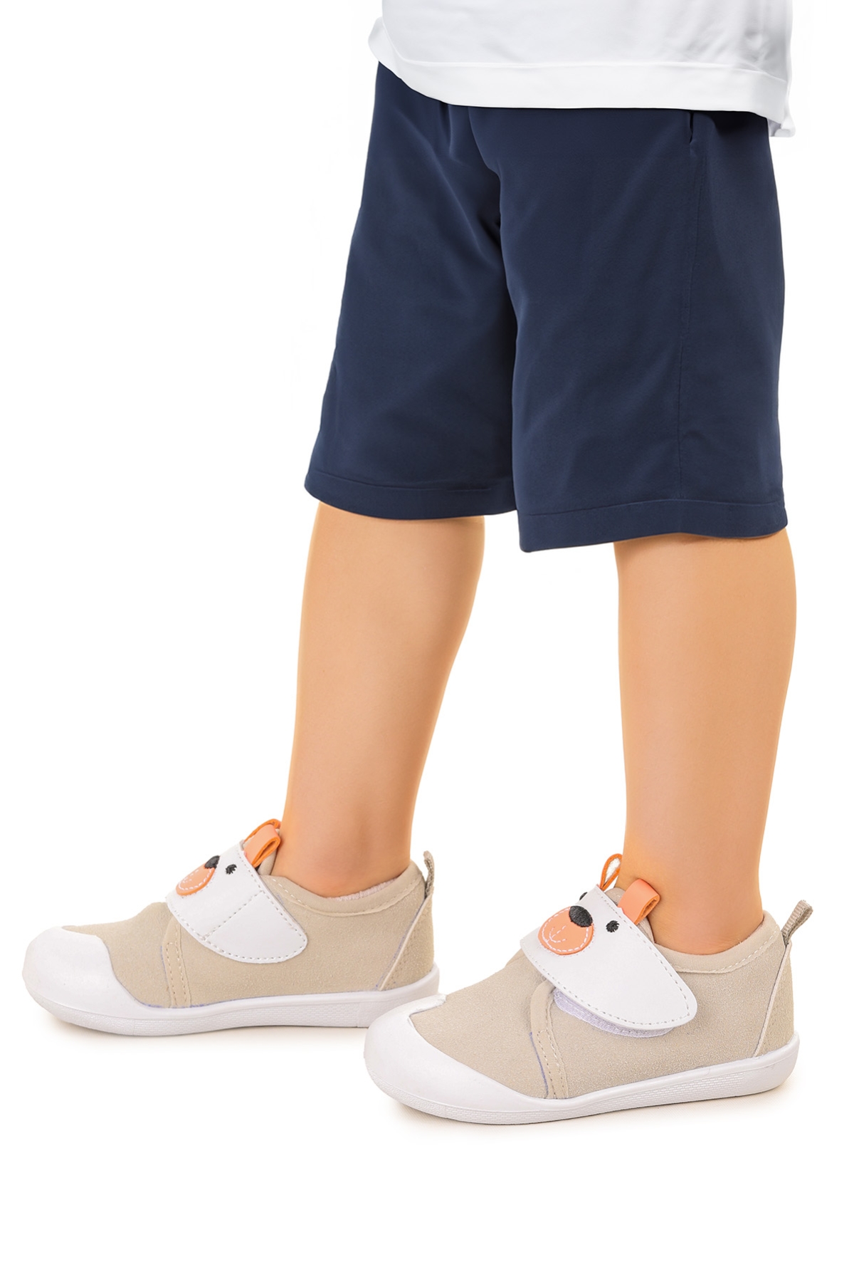 Winni Cırtlı Erkek Bebek İlk Adım Panduf Ayakkabı Gri - Görsel 3