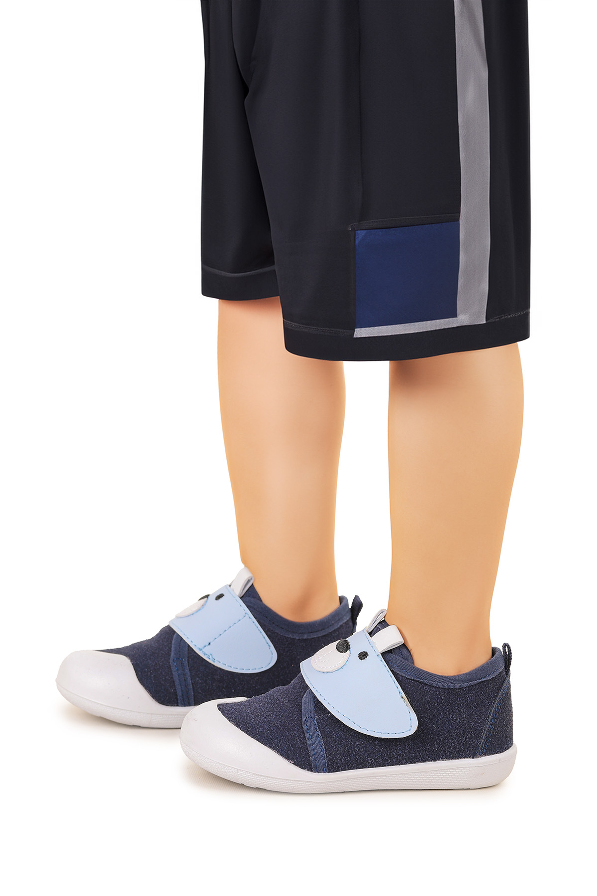 Winni Cırtlı Erkek Bebek İlk Adım Panduf Ayakkabı Lacivert - Görsel 3