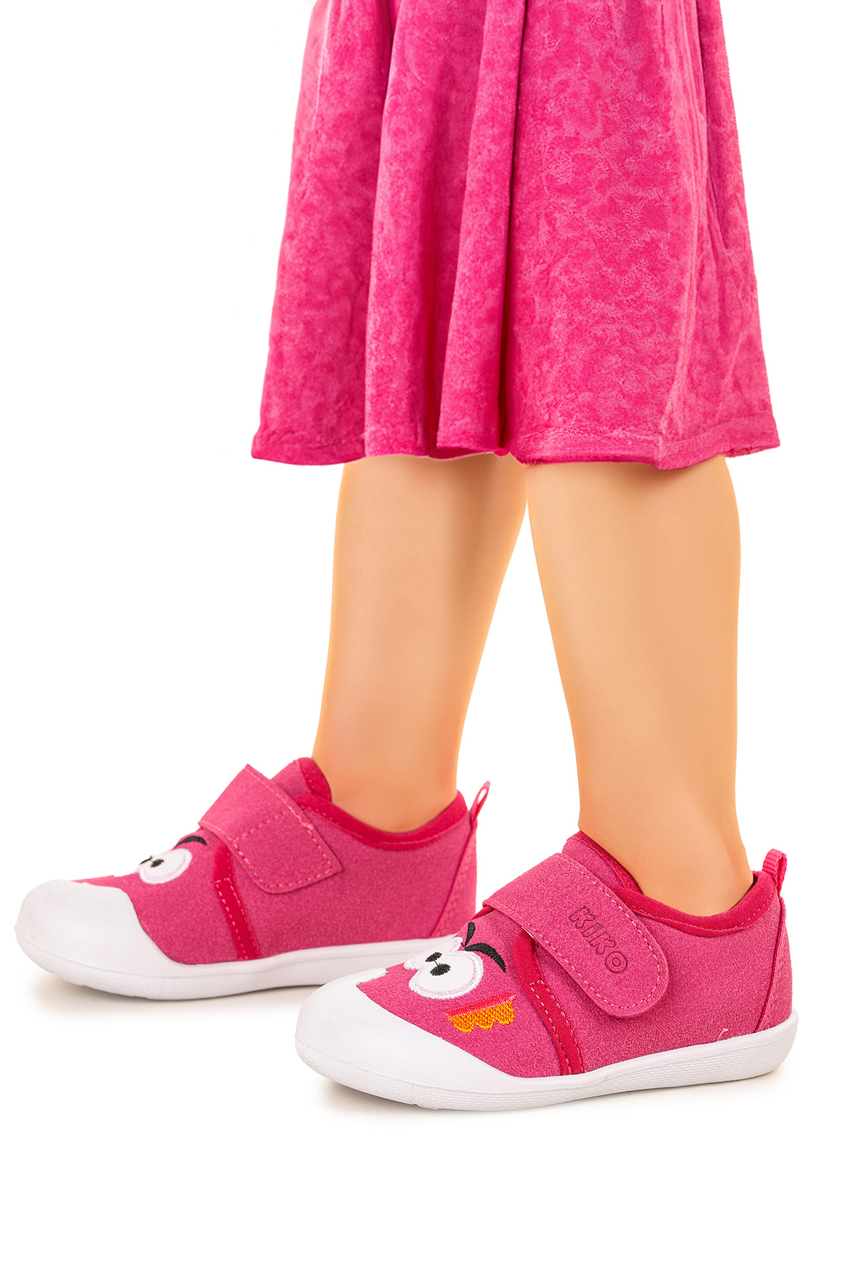 Cookie Cırtlı Kız Bebek İlk Adım Panduf Ayakkabı Fuşya - Görsel 3