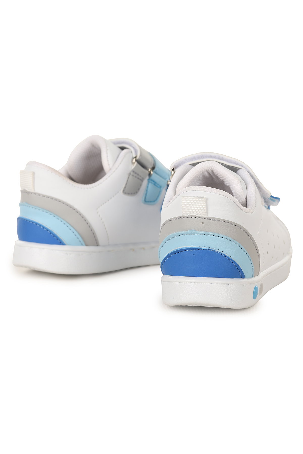 Lunce Cırtlı Işıklı Erkek Bebek Spor Ayakkabı Beyaz - Mavi - Görsel 7