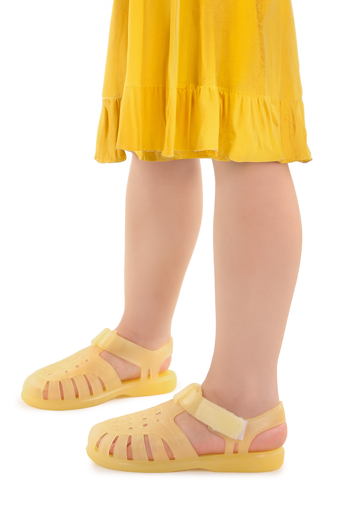 Fina Günlük Deniz Havuz Plaj Kız Çocuk Sandalet Ayakkabı Bej - Görsel 3