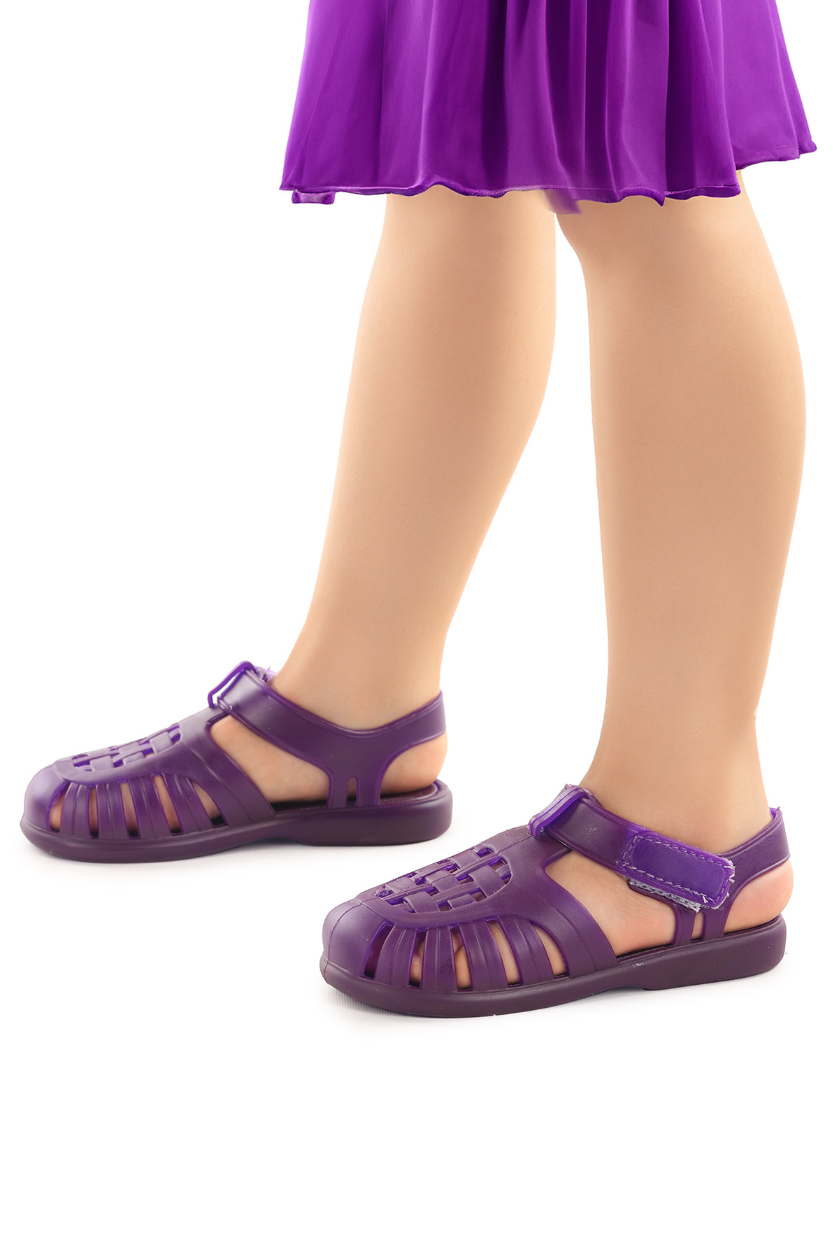 Fina Günlük Deniz Havuz Plaj Kız Çocuk Sandalet Ayakkabı Mor - Görsel 3
