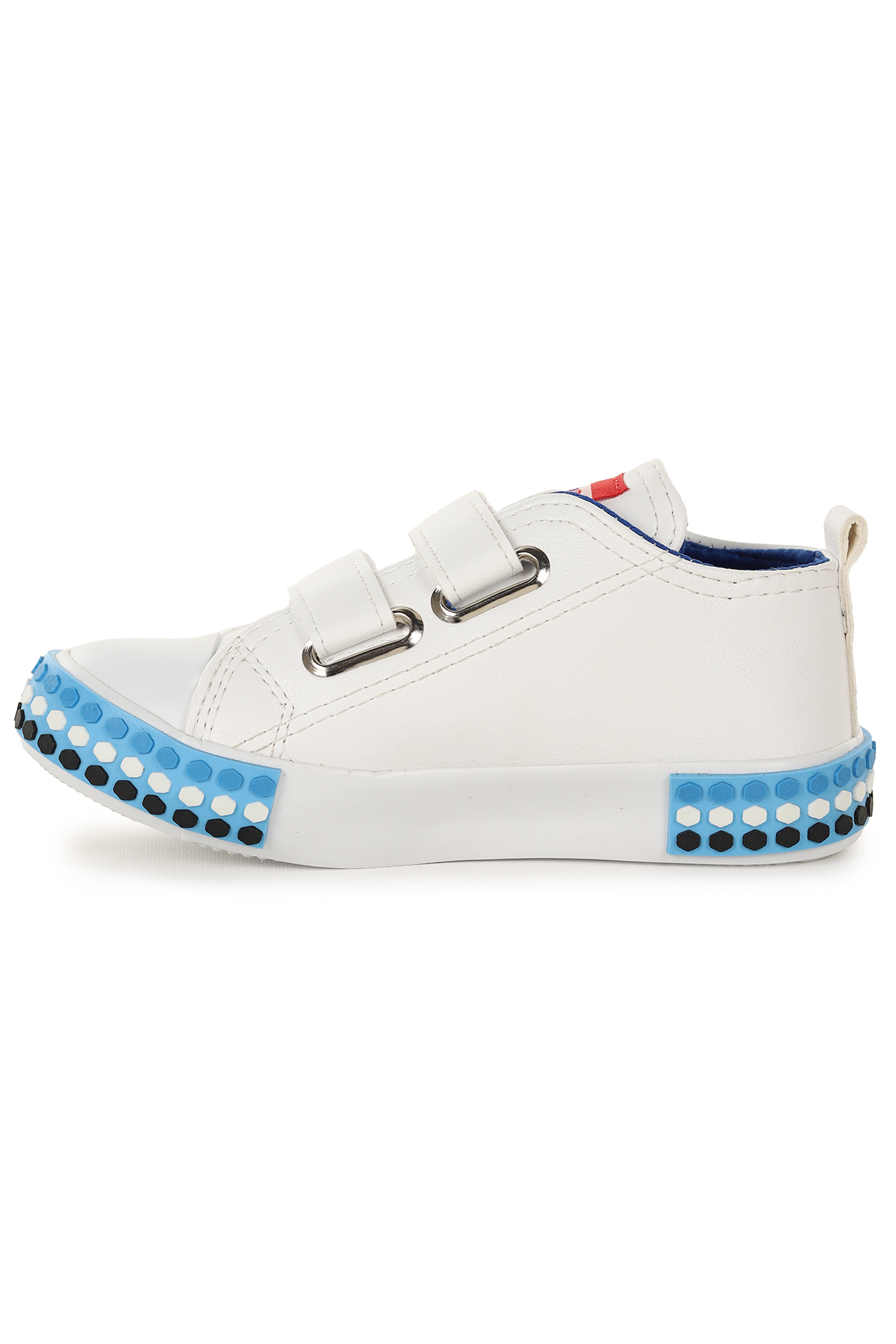 Kach Cırtlı Erkek Çocuk Günlük Spor Ayakkabı Beyaz - Mavi - Görsel 5