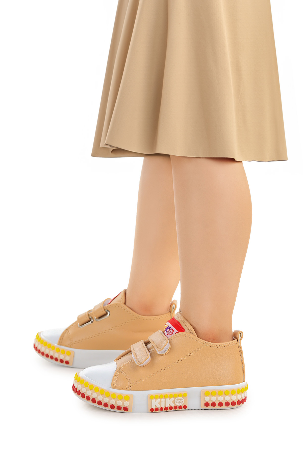 Kach Cırtlı Kız Bebek Günlük Spor Ayakkabı Ten - Görsel 3