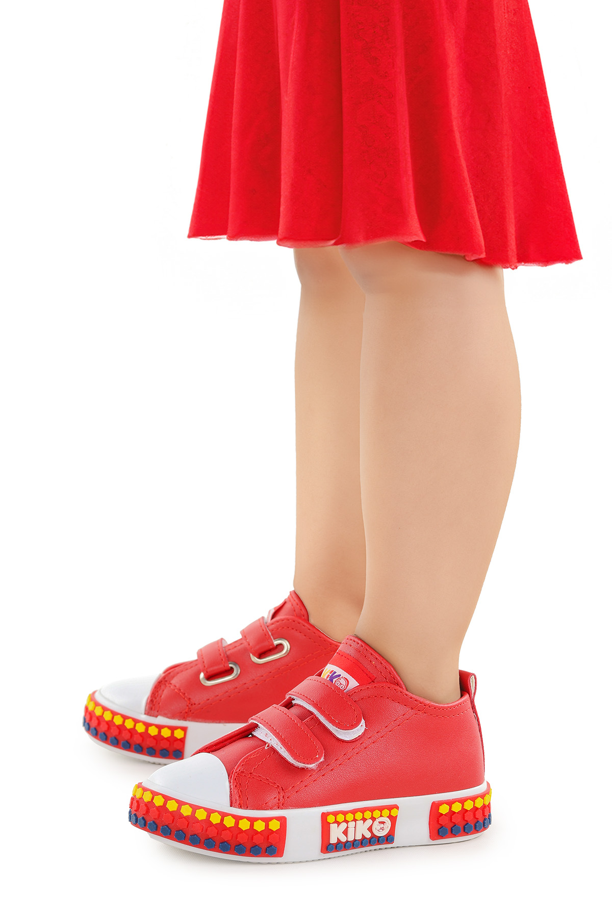 Kach Cırtlı Kız Bebek Günlük Spor Ayakkabı Kırmızı - Görsel 3