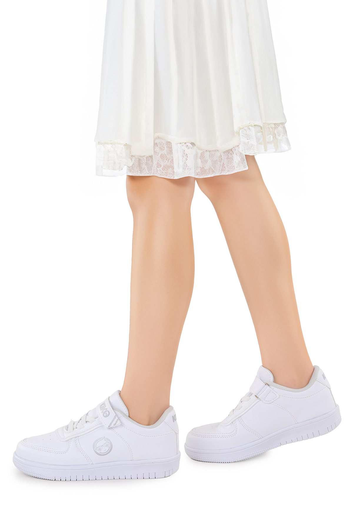 Retka Cırtlı Günlük Kız Çocuk Spor Ayakkabı Beyaz - Beyaz - Görsel 3