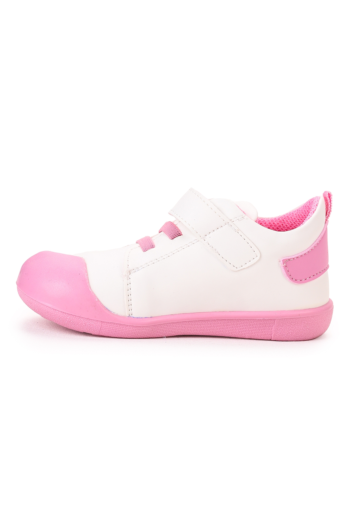 Smile Cırtlı Kız Bebek İlk Adım Panduf Ayakkabı Pembe - Görsel 3