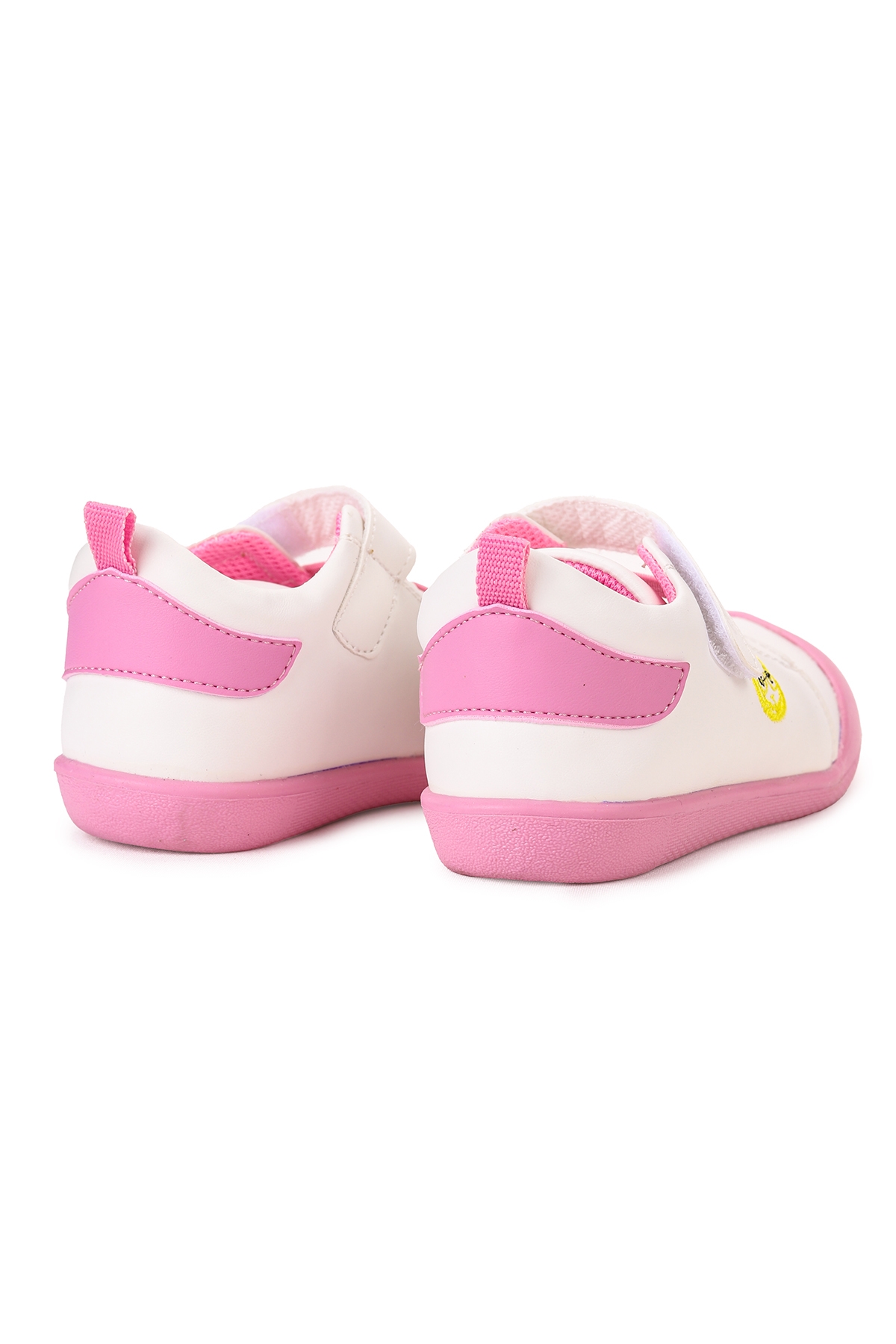 Smile Cırtlı Kız Bebek İlk Adım Panduf Ayakkabı Pembe - Görsel 7