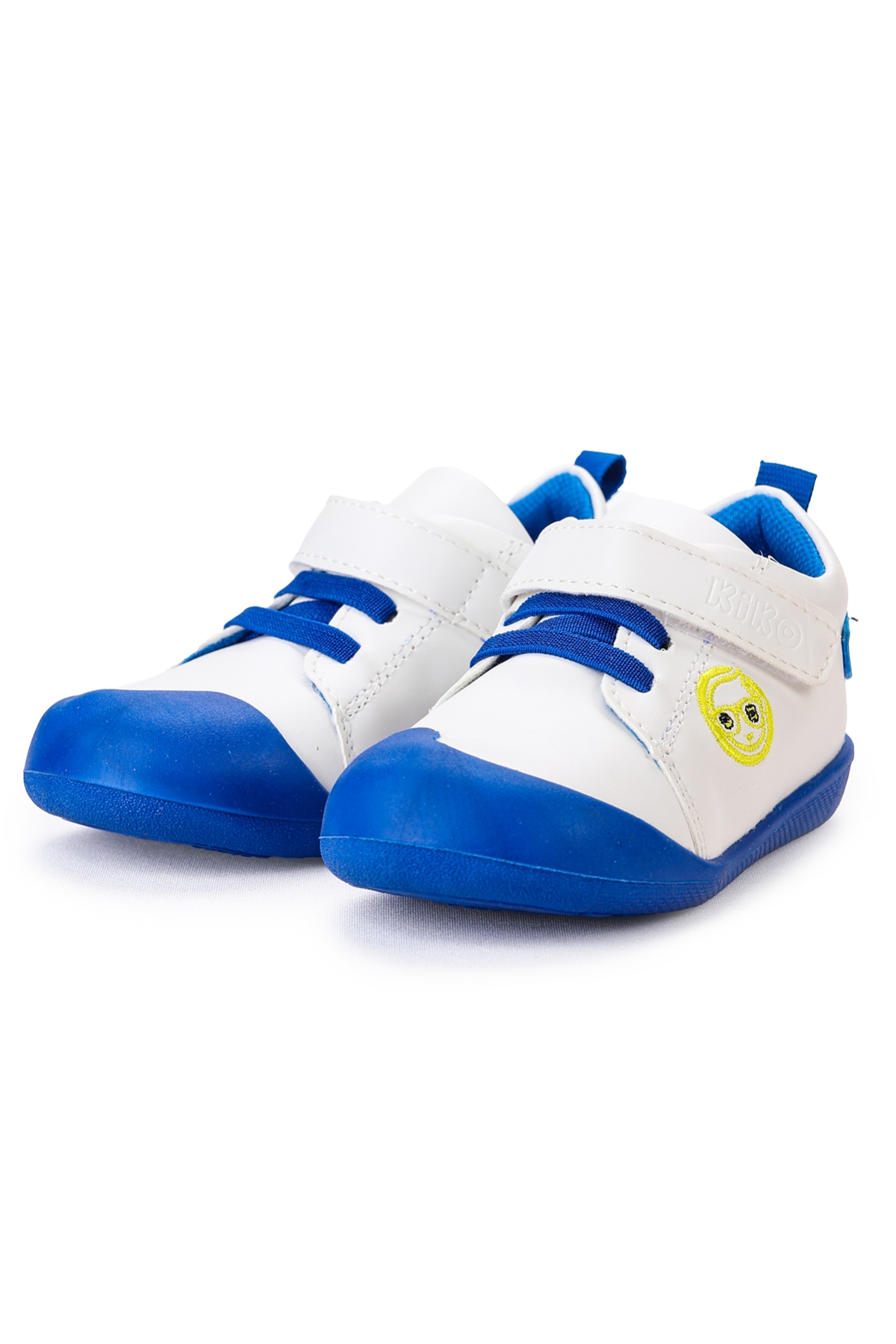 Smile Cırtlı Erkek Bebek İlk Adım Panduf Ayakkabı Saks Mavi - Görsel 4