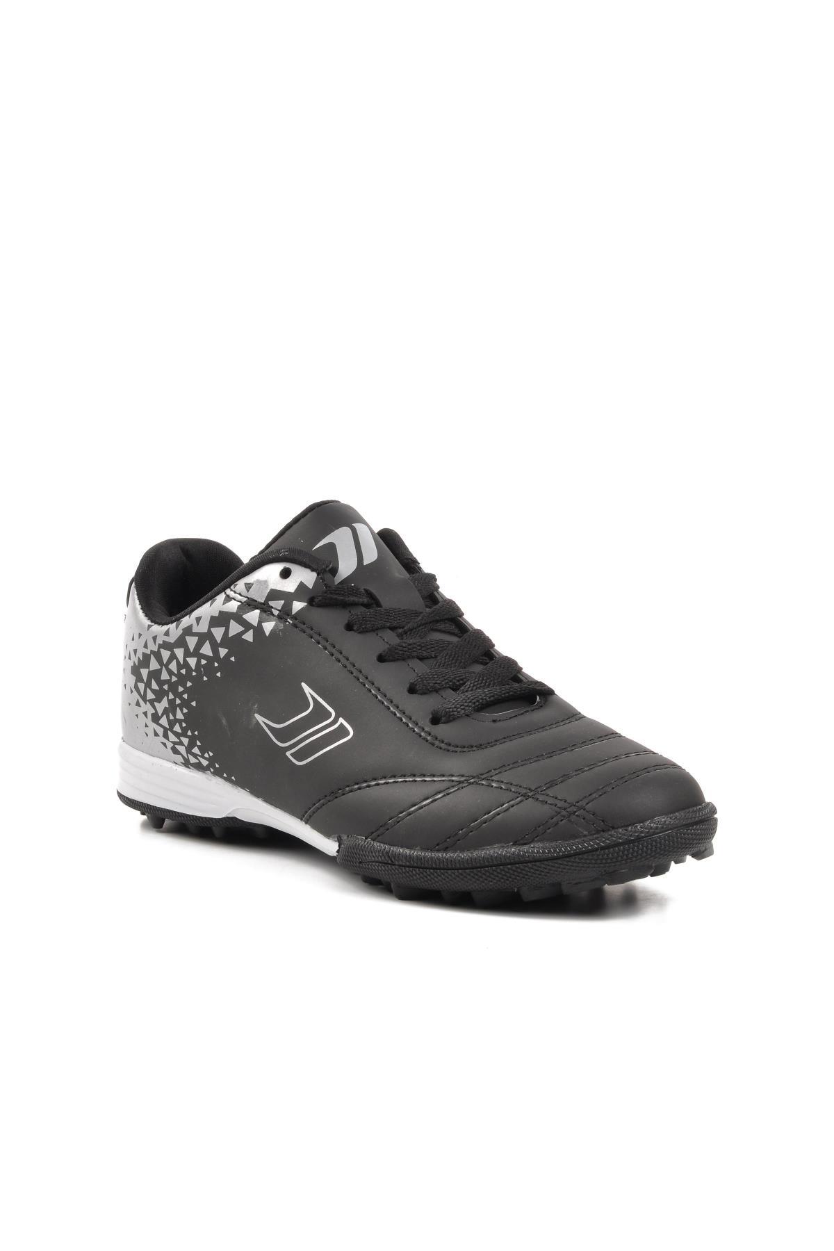 126 Siyah-Gümüş Unisex Halı Saha Ayakkabısı - Görsel 4