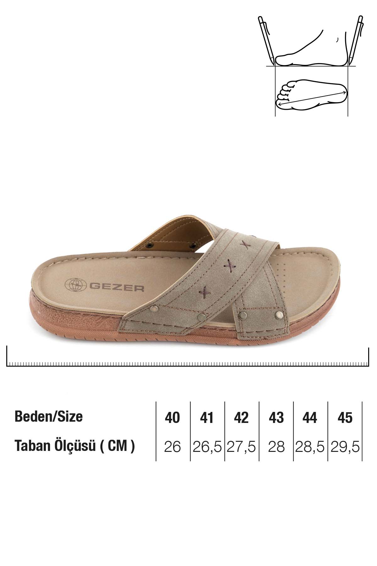 Yazlık Erkek Suni Deri Rahat Taban Günlük Terlik - Görsel 3