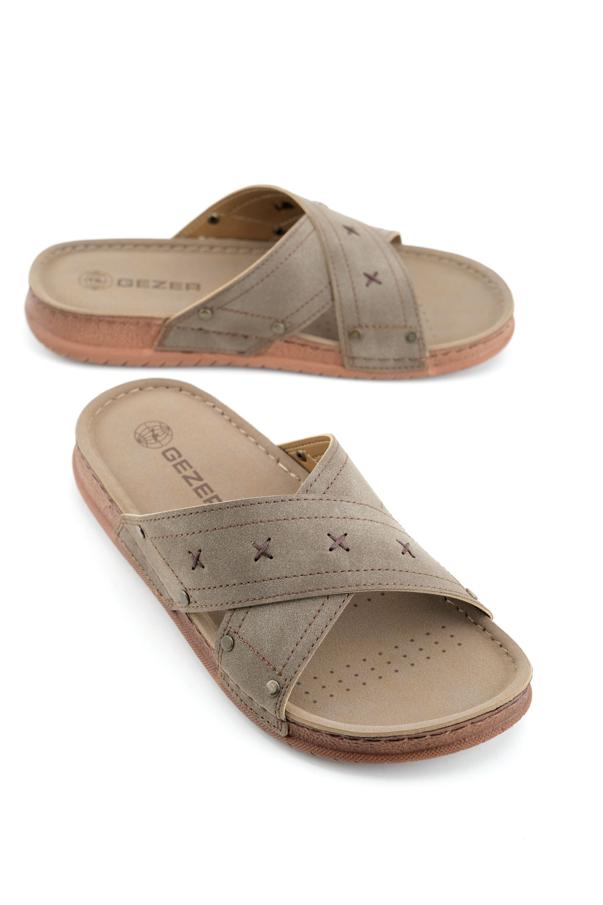 Yazlık Erkek Suni Deri Rahat Taban Günlük Terlik - Görsel 6