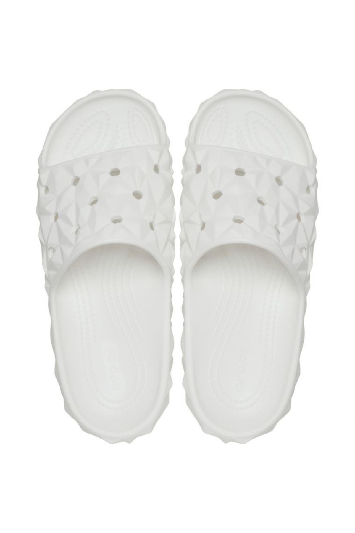 209608 Classic Geometric Slide V2 Beyaz Unisex Terlik - Görsel 4