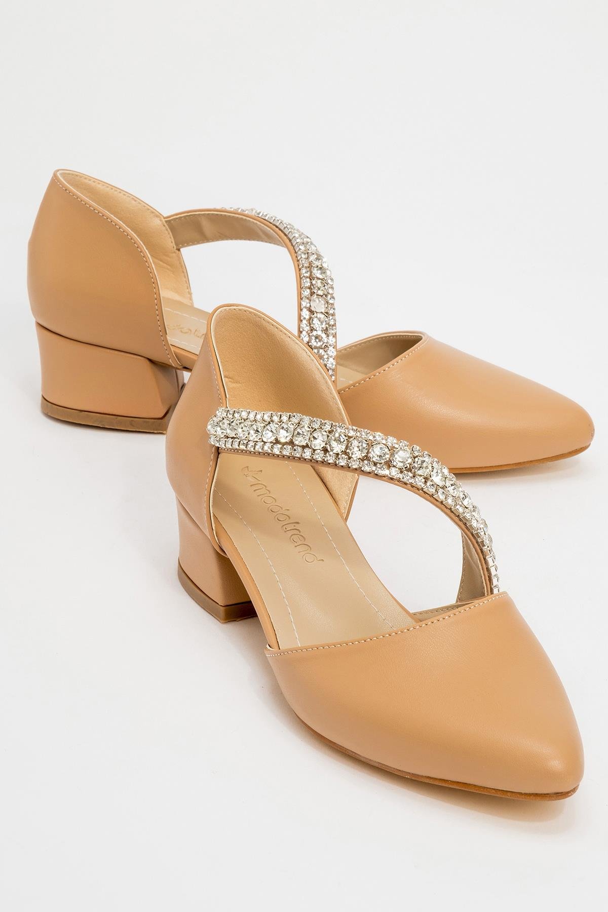 Kadın Yumurta Topuklu Günlük Ayakkabı NUDE CİLT - Görsel 3