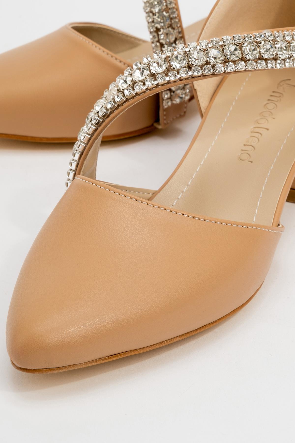 Kadın Yumurta Topuklu Günlük Ayakkabı NUDE CİLT - Görsel 4