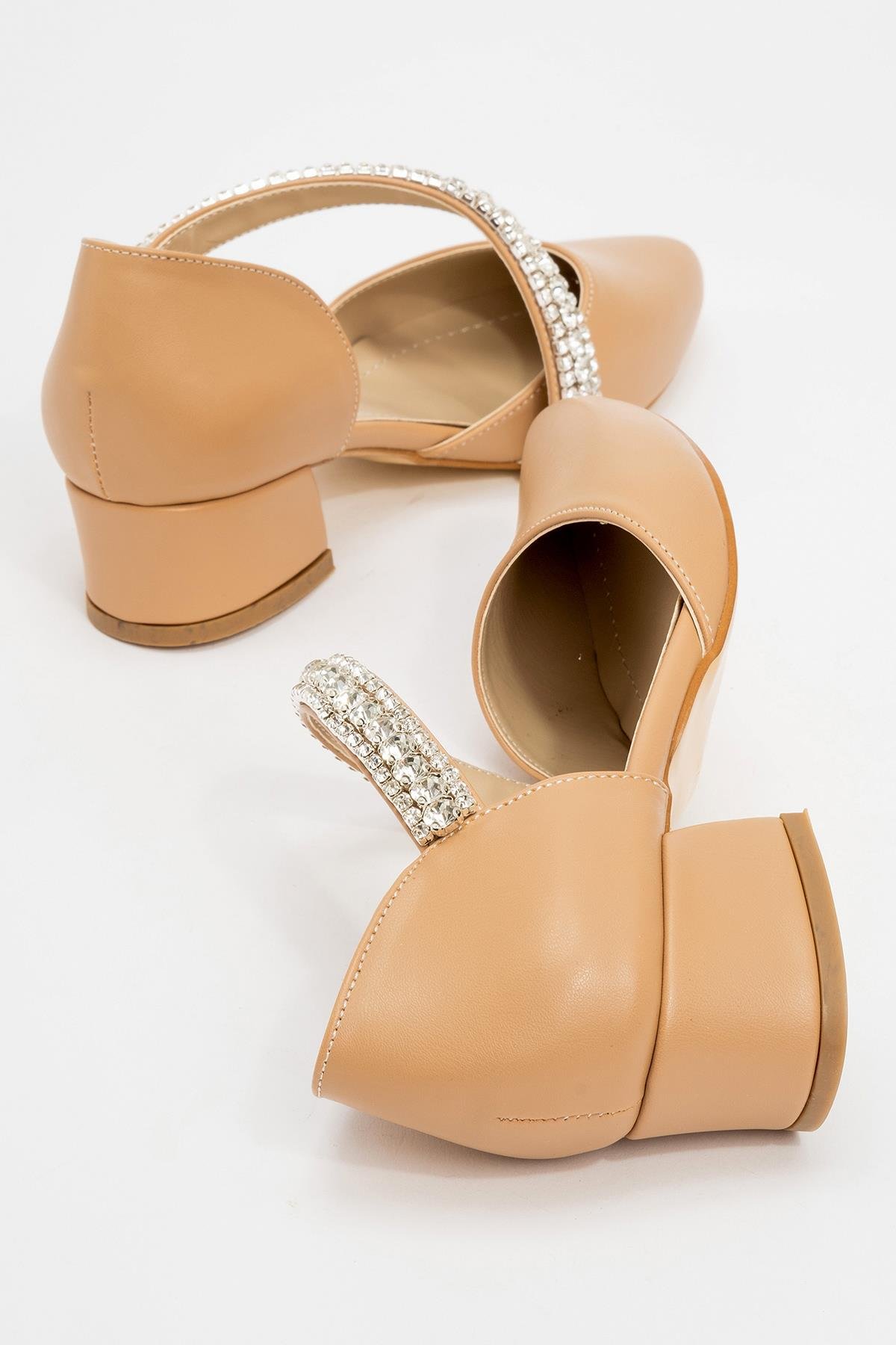 Kadın Yumurta Topuklu Günlük Ayakkabı NUDE CİLT - Görsel 5