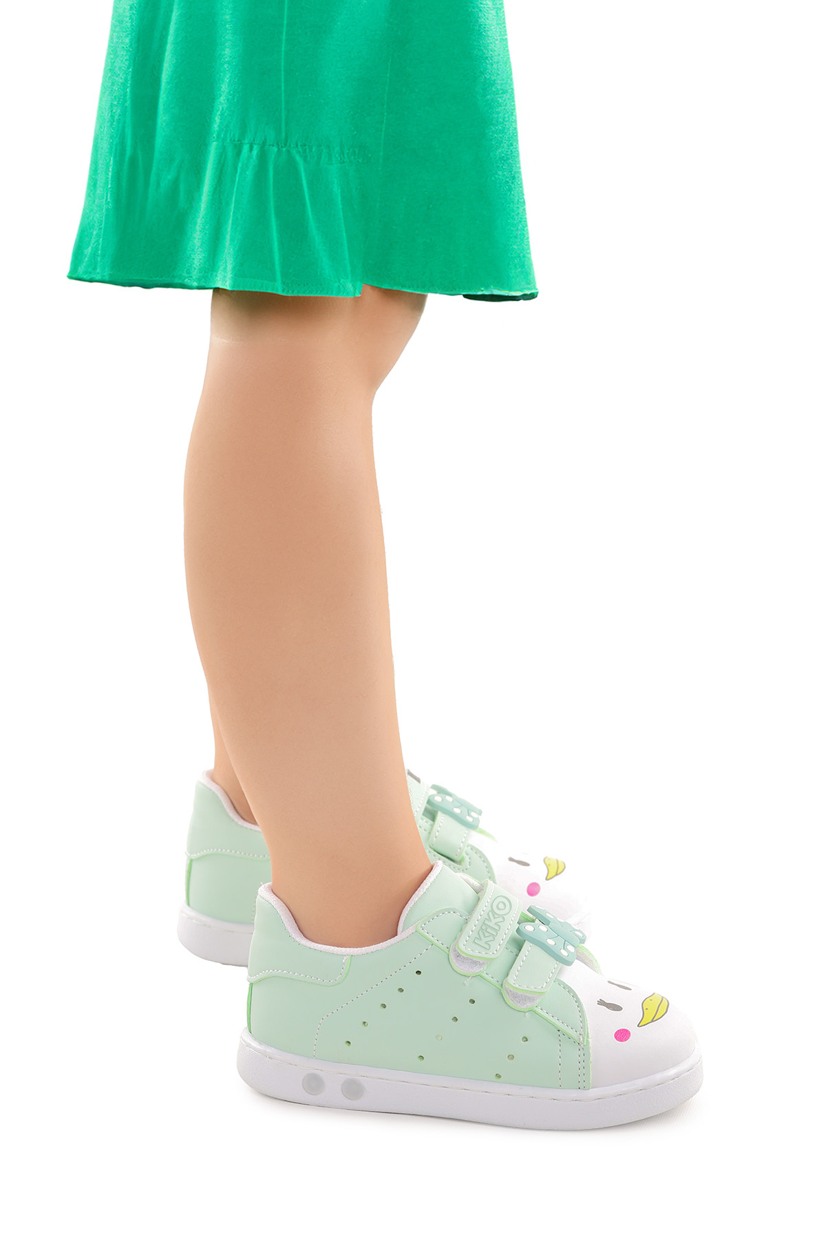 Bart Cırtlı Işıklı Kız Bebek Spor Ayakkabı Su Yeşili - Görsel 2