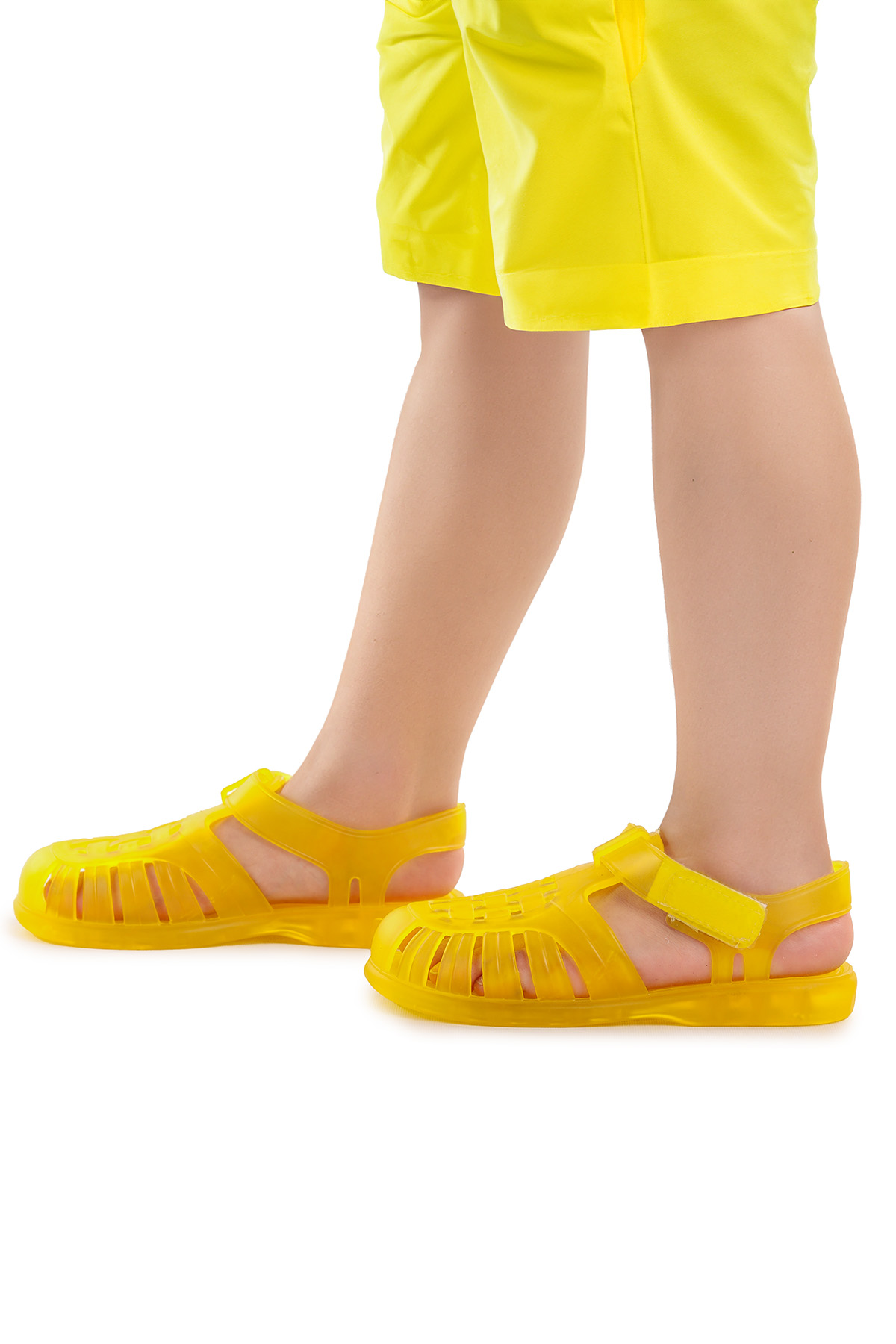 Fina Günlük Deniz Havuz Plaj Erkek Çocuk Sandalet Ayakkabı Sarı - Görsel 3