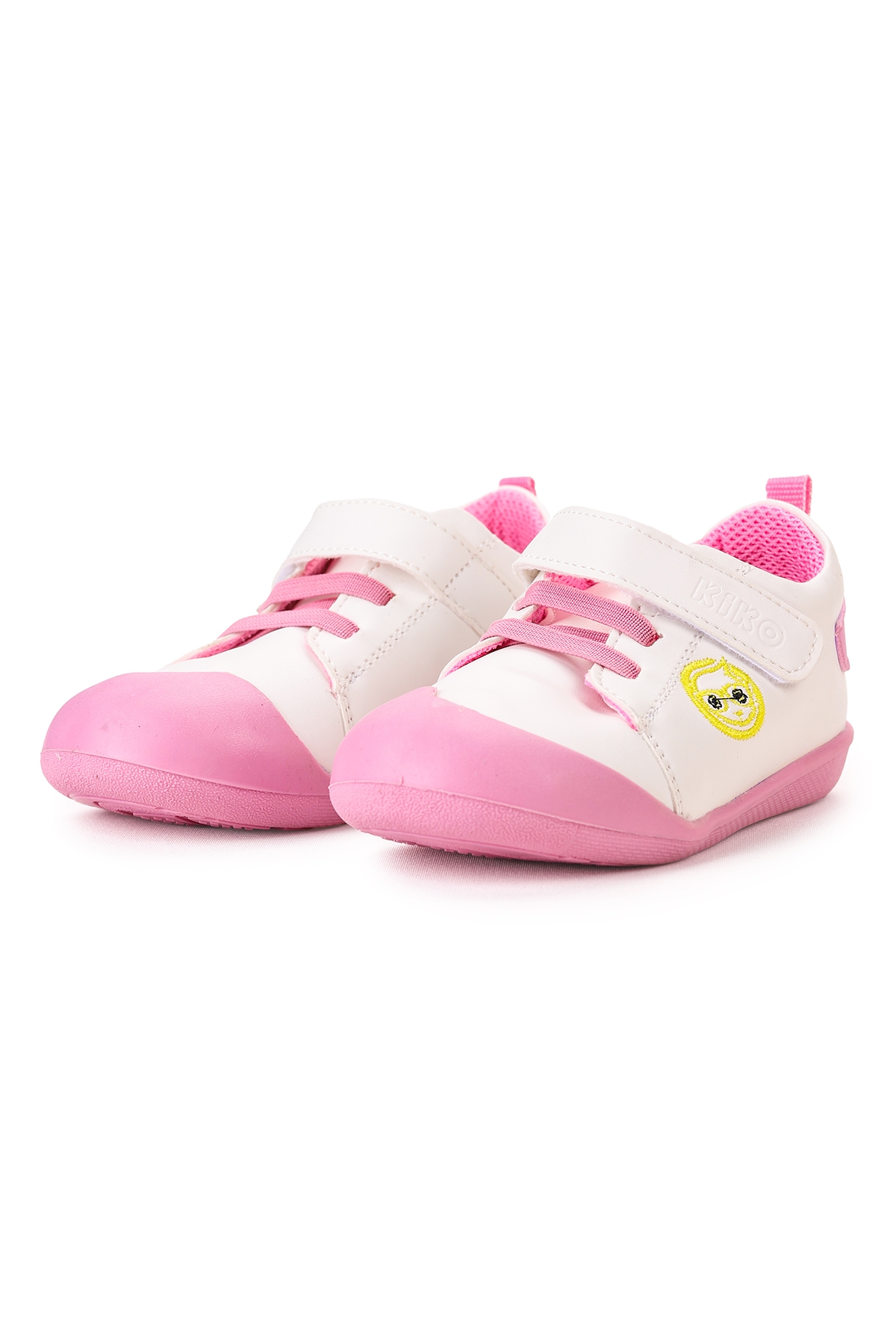 Smile Cırtlı Kız Bebek İlk Adım Ortopedik Günlük Ayakkabı Pembe - Görsel 4