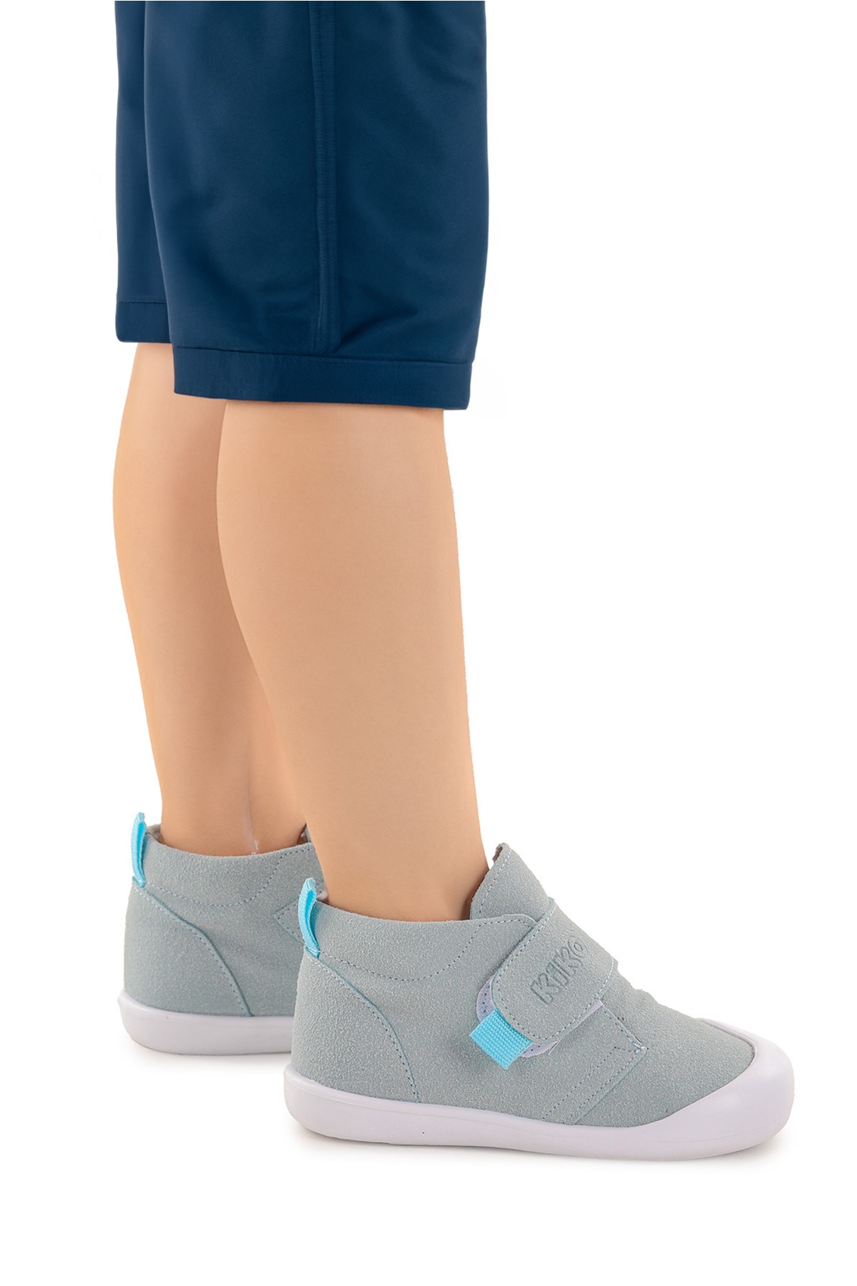 Winnie İlk Adım Cırtlı Erkek Bebek Günlük Bot Ayakkabı Bebe Mavi - Görsel 2