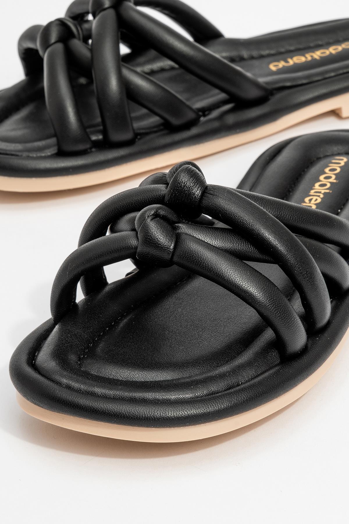 2 Boğumlu Kadın Terlik SİYAH - Görsel 4