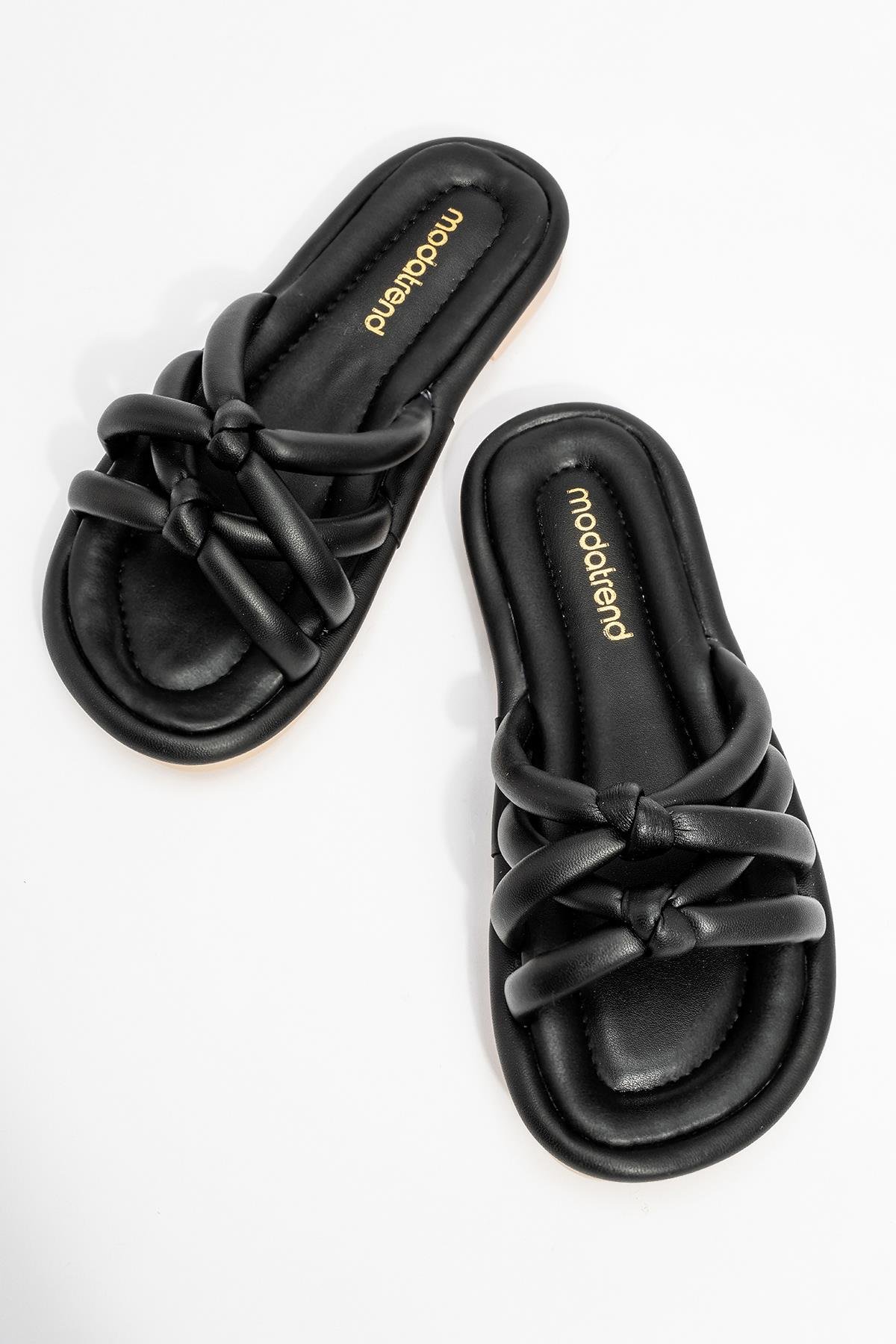 2 Boğumlu Kadın Terlik SİYAH - Görsel 6