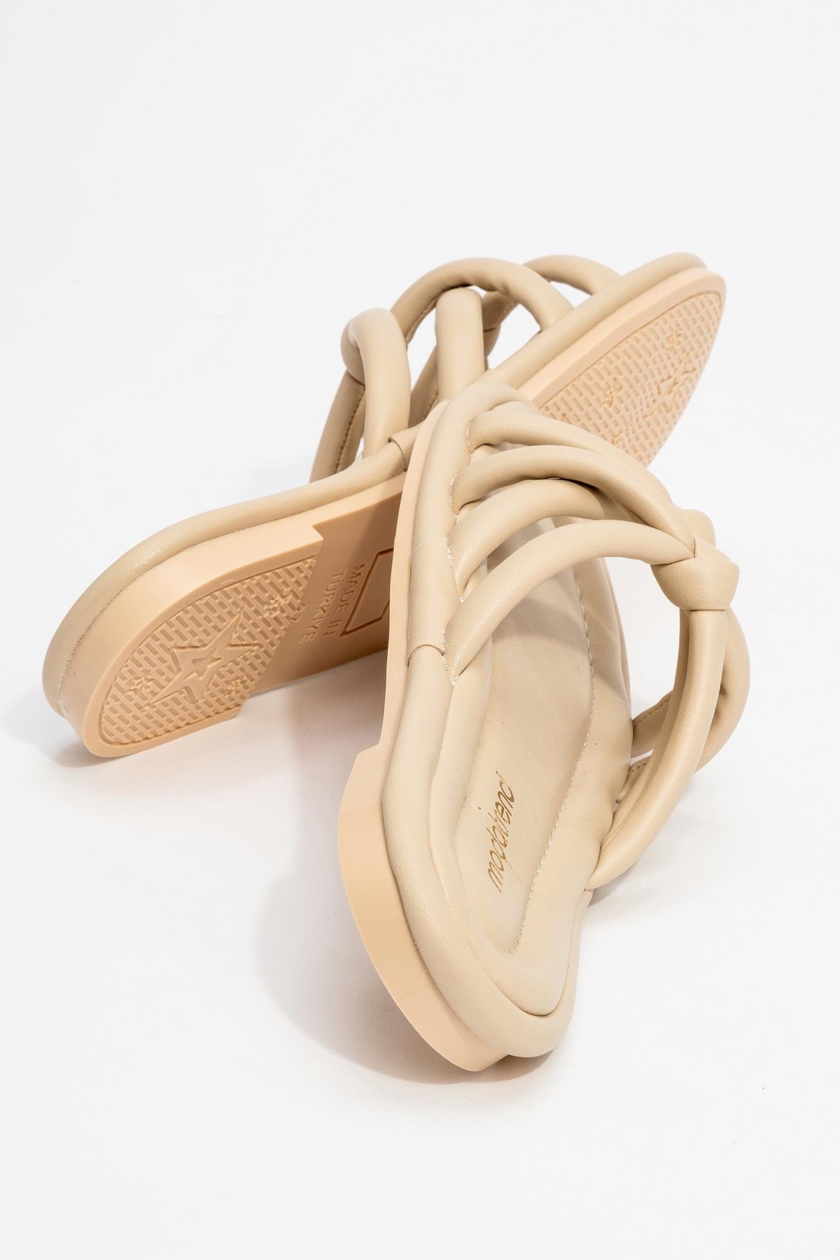 2 Boğumlu Kadın Terlik BEJ - Görsel 5