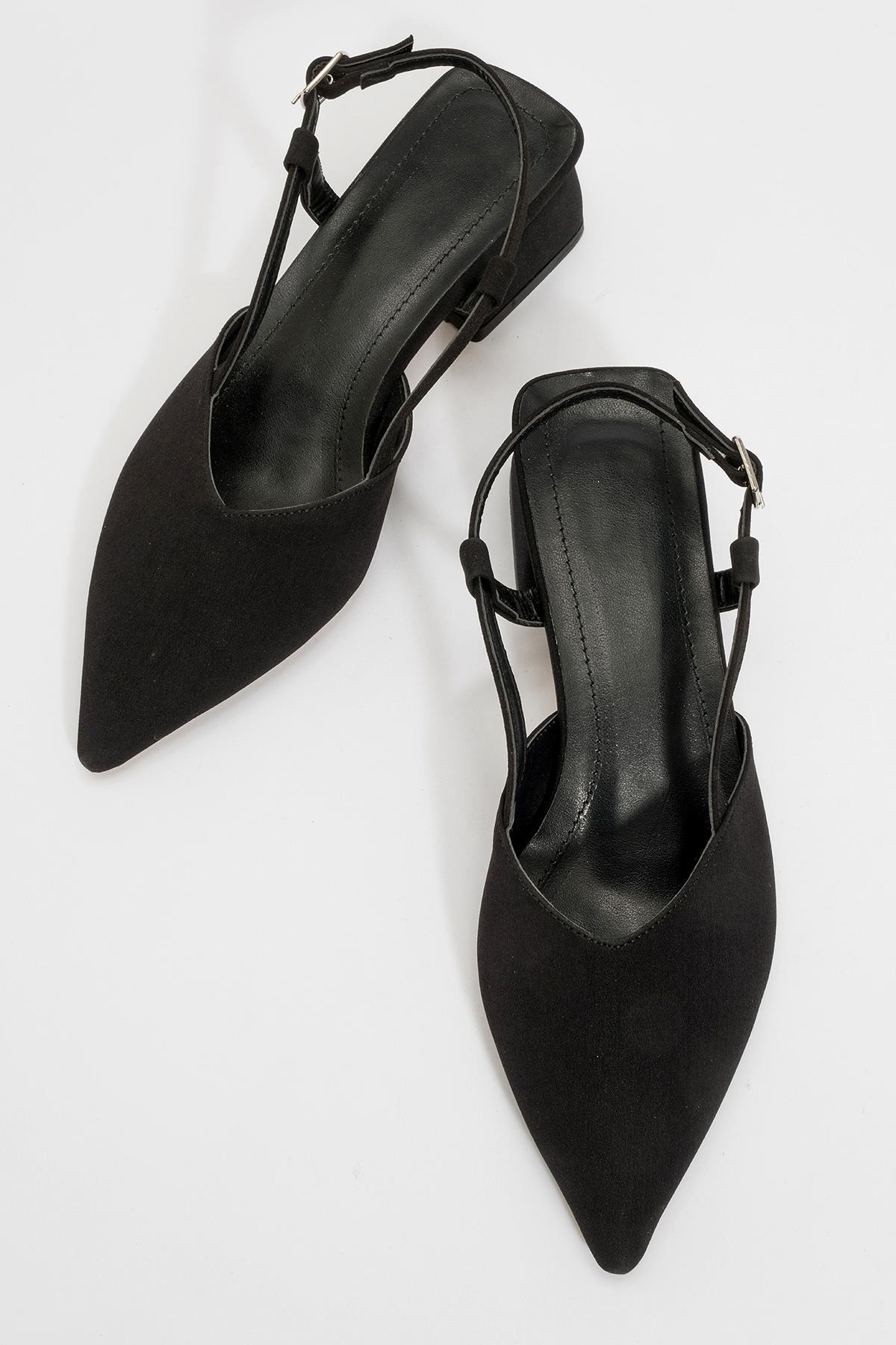 Kadın Arkası Açık Topuklu Sandalet SİYAH ZRA - Görsel 6