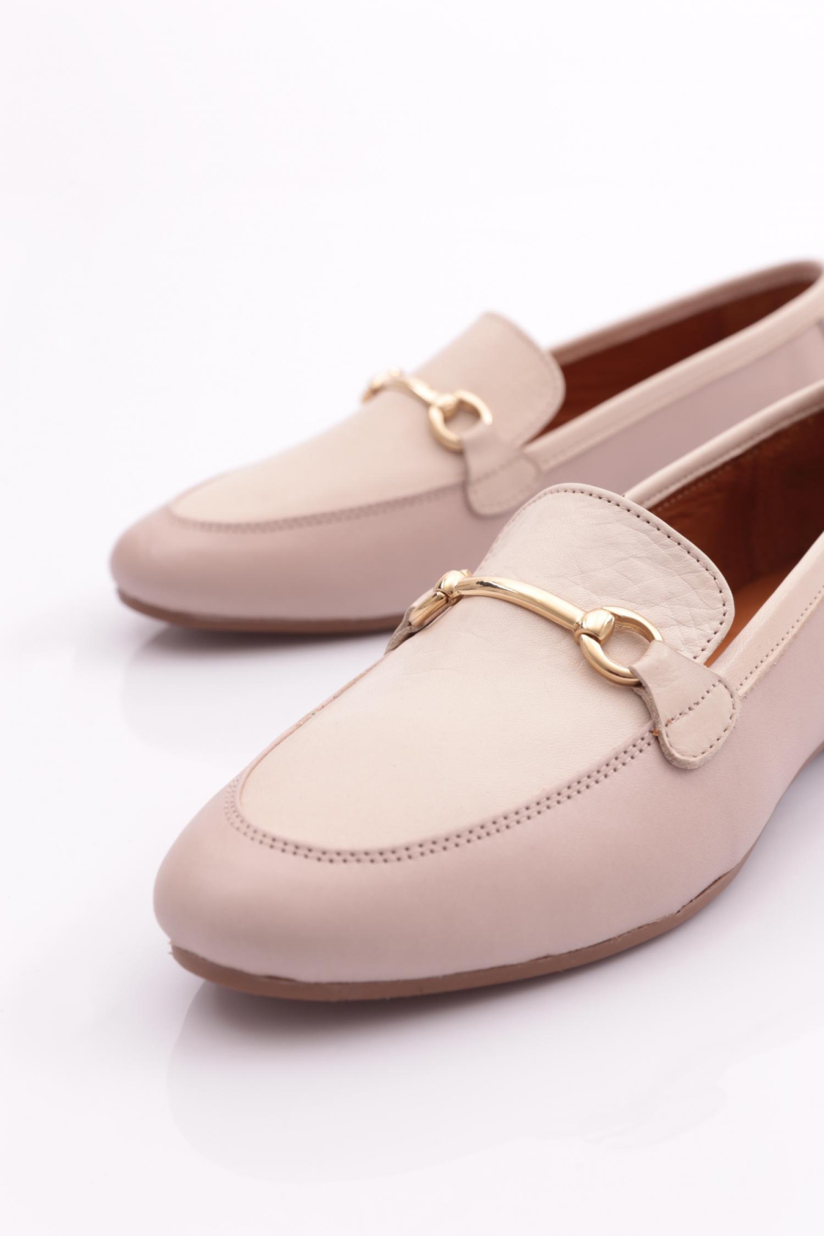 134-1 Kadin Yuvarlak Burunlu Babet - Görsel 5