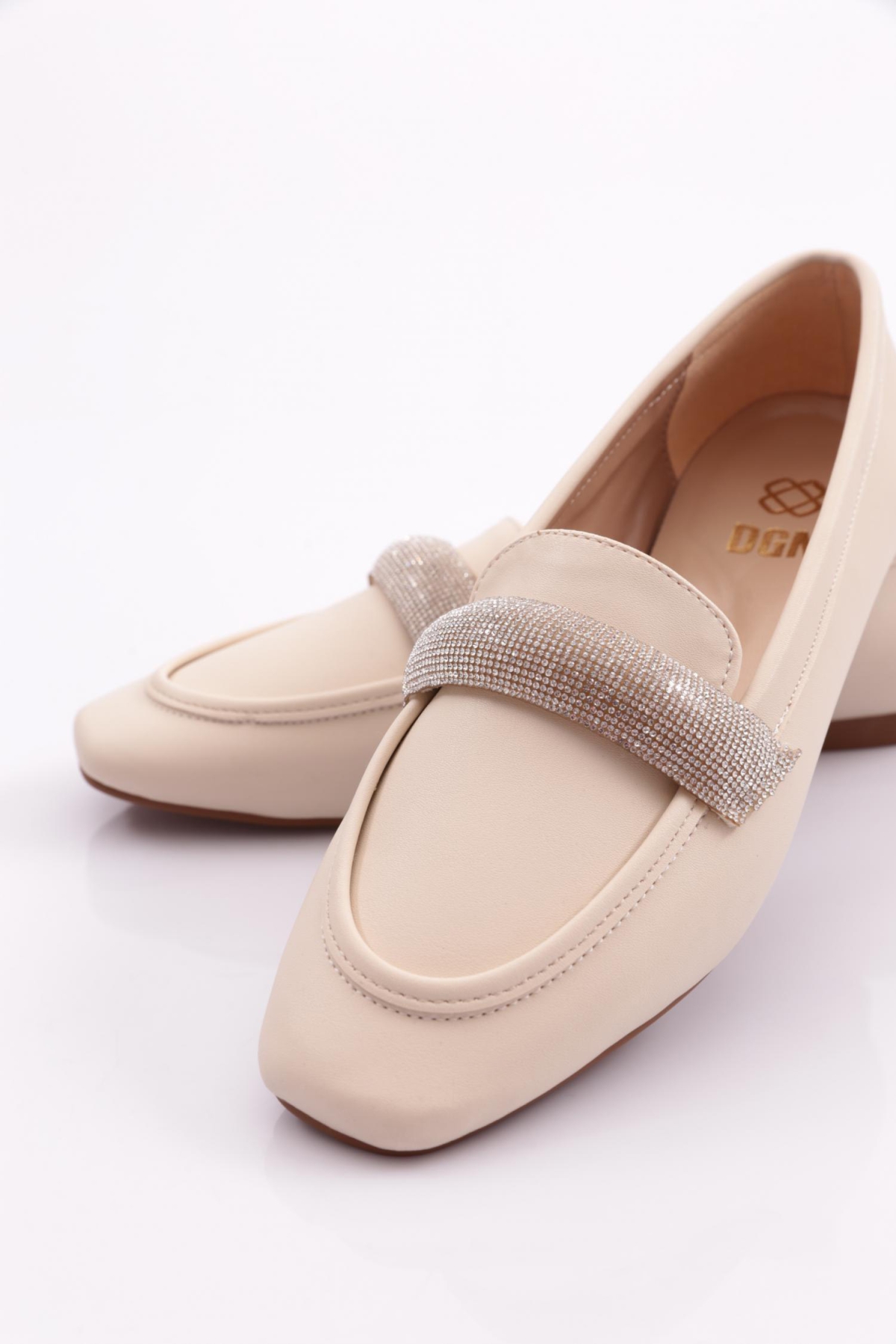 5000 Kadin Silver Taş Tokali Loafer - Görsel 5