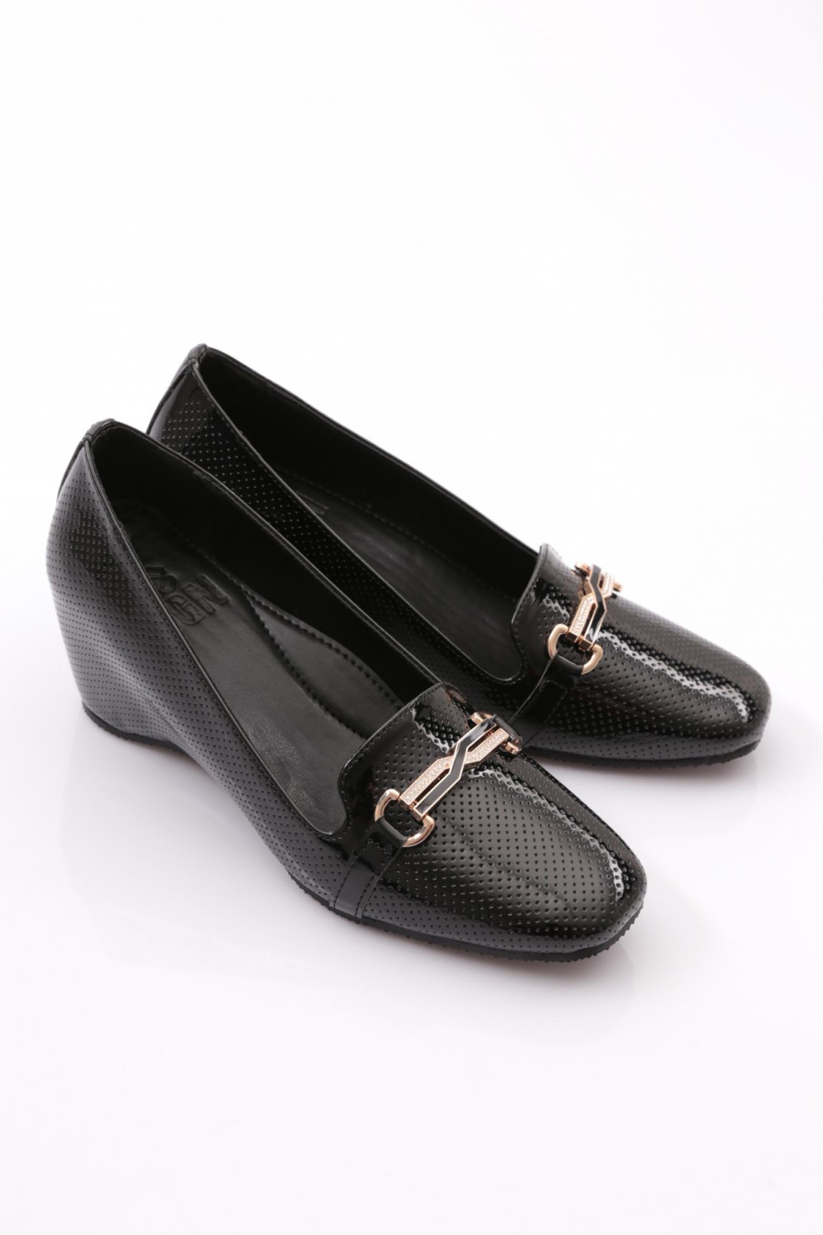 24305 Kadin Metal Aksesuar Topuklu Ayakkabi - Görsel 3