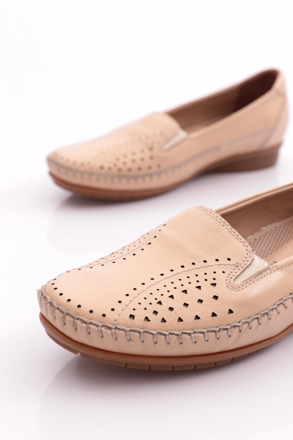 Forelli Forelli Bej Teresa-G 51301 Deri Comfort Ss Kadın Ayakkabı Casual Ayakkabı | Flo Bej - 5. görsel