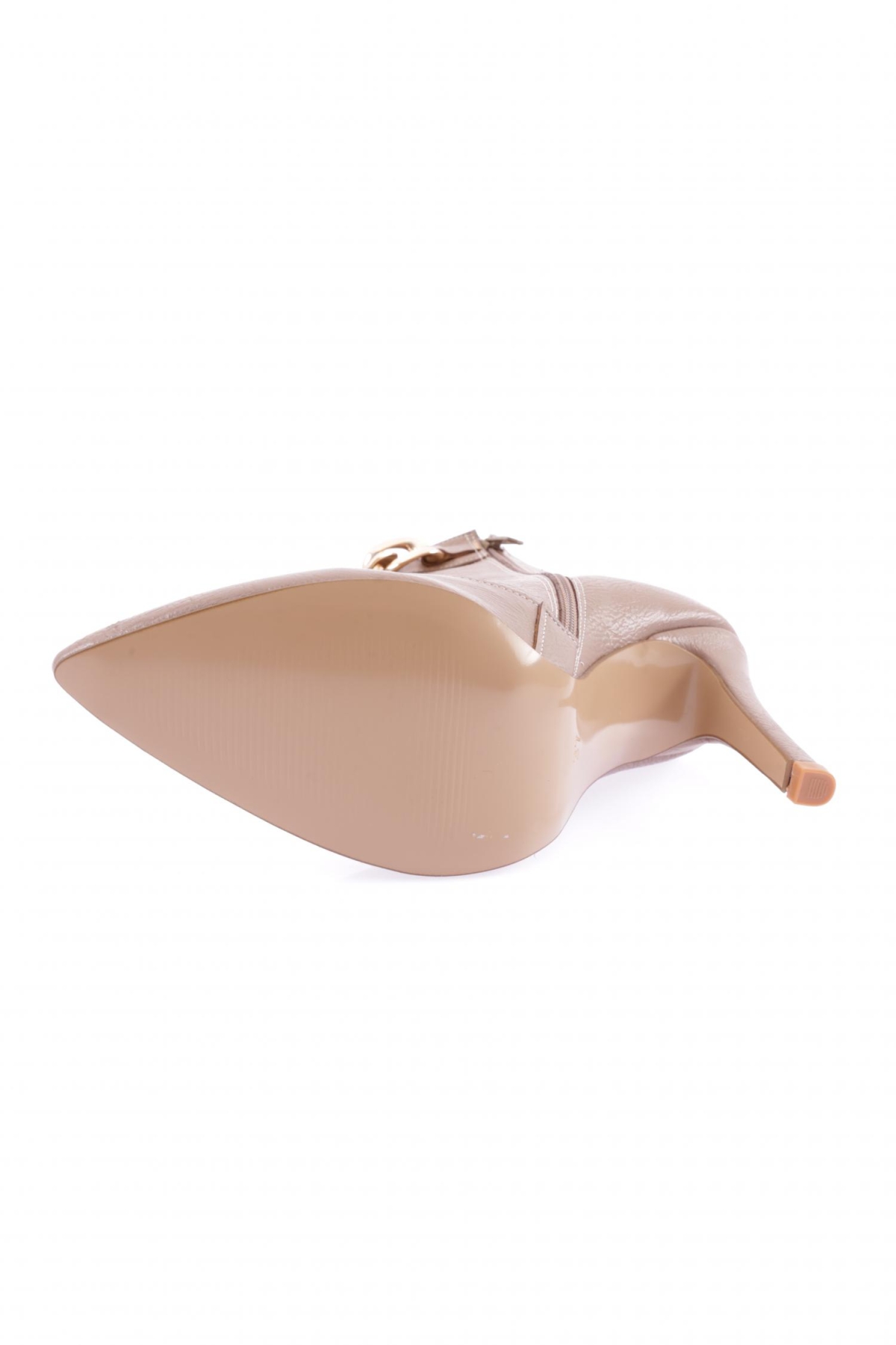 4250 Kadin Sivri Burun Metal Burgu Bantli İnce Topuklu Bot - Görsel 6