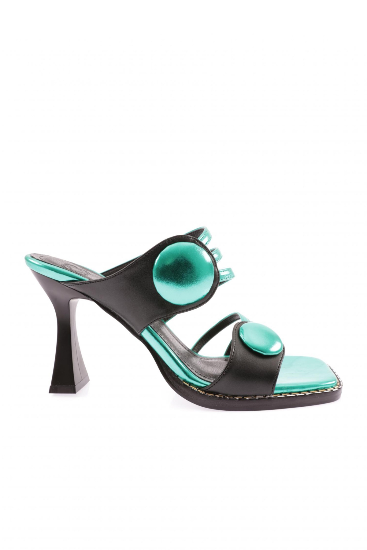 07-23Y Kadin Sirali Bantli Tokali Terlik - Görsel 2