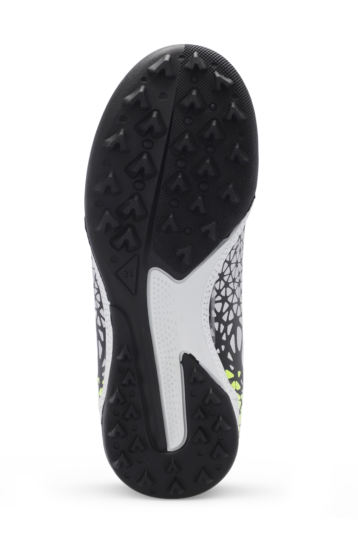 CRYSTAL Unisex Çocuk Futbol Ayakkabı Siyah / Yeşil - Görsel 8