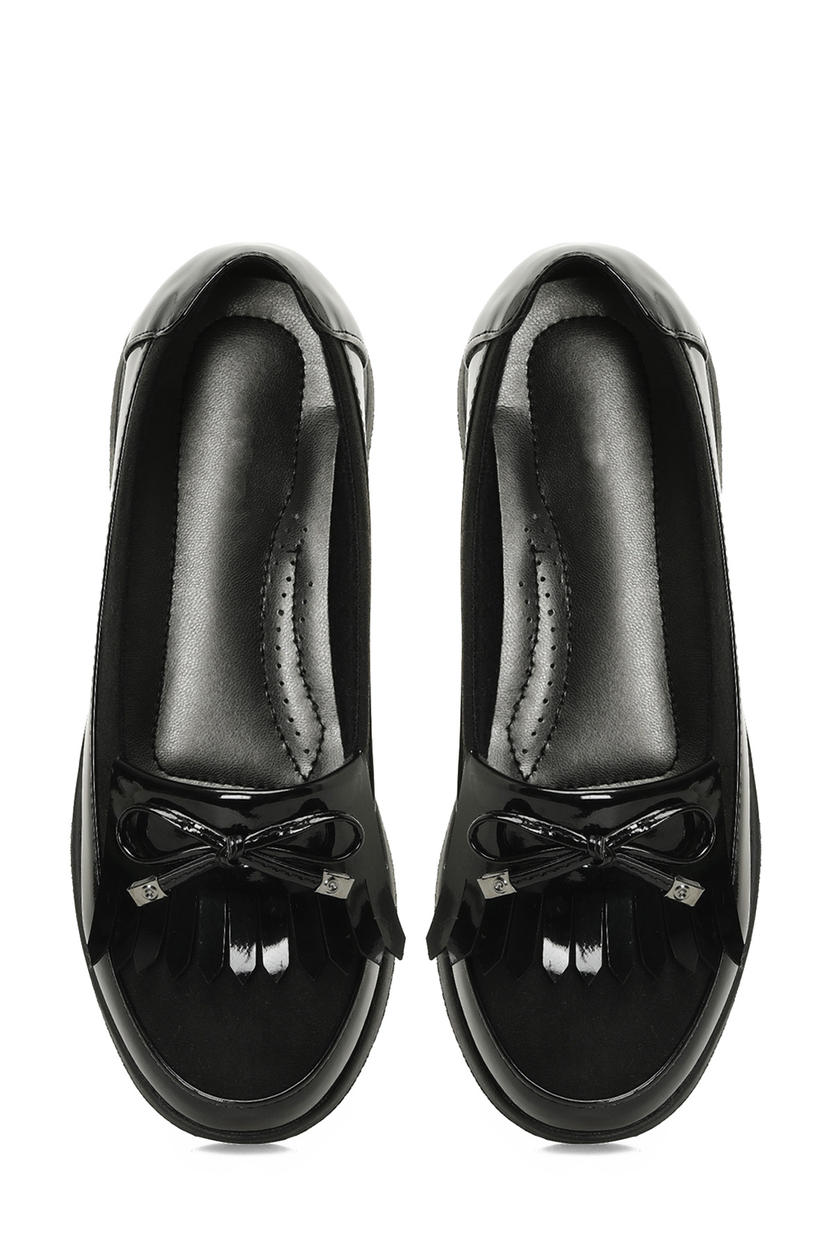 166550.RZ4PR Siyah Kadın Loafer - Görsel 5