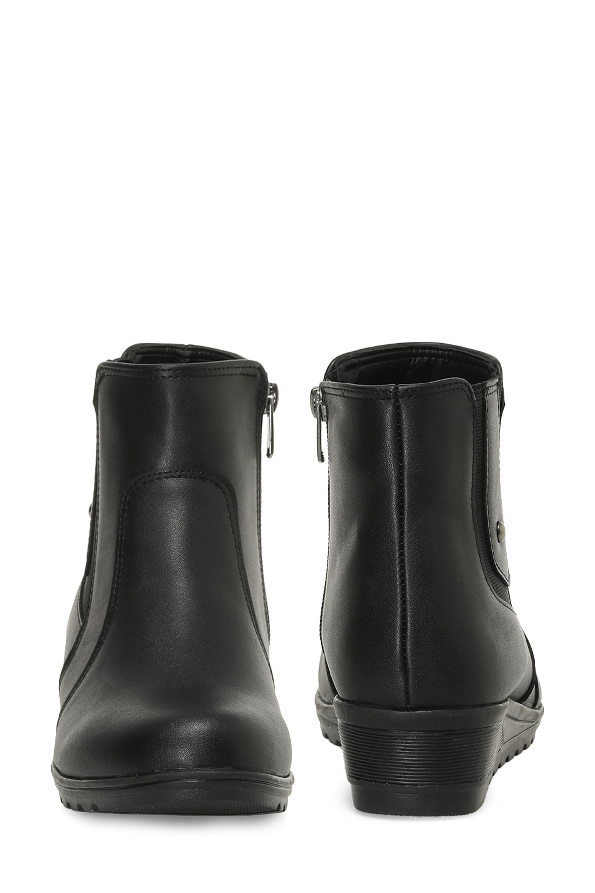 162297.Z4PR Siyah Kadın Dolgu Topuk Bot - Görsel 6