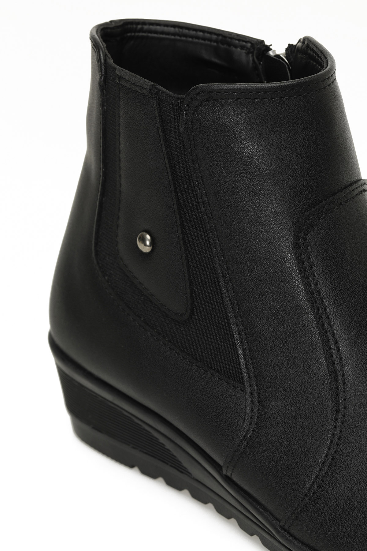 162297.Z4PR Siyah Kadın Dolgu Topuk Bot - Görsel 8