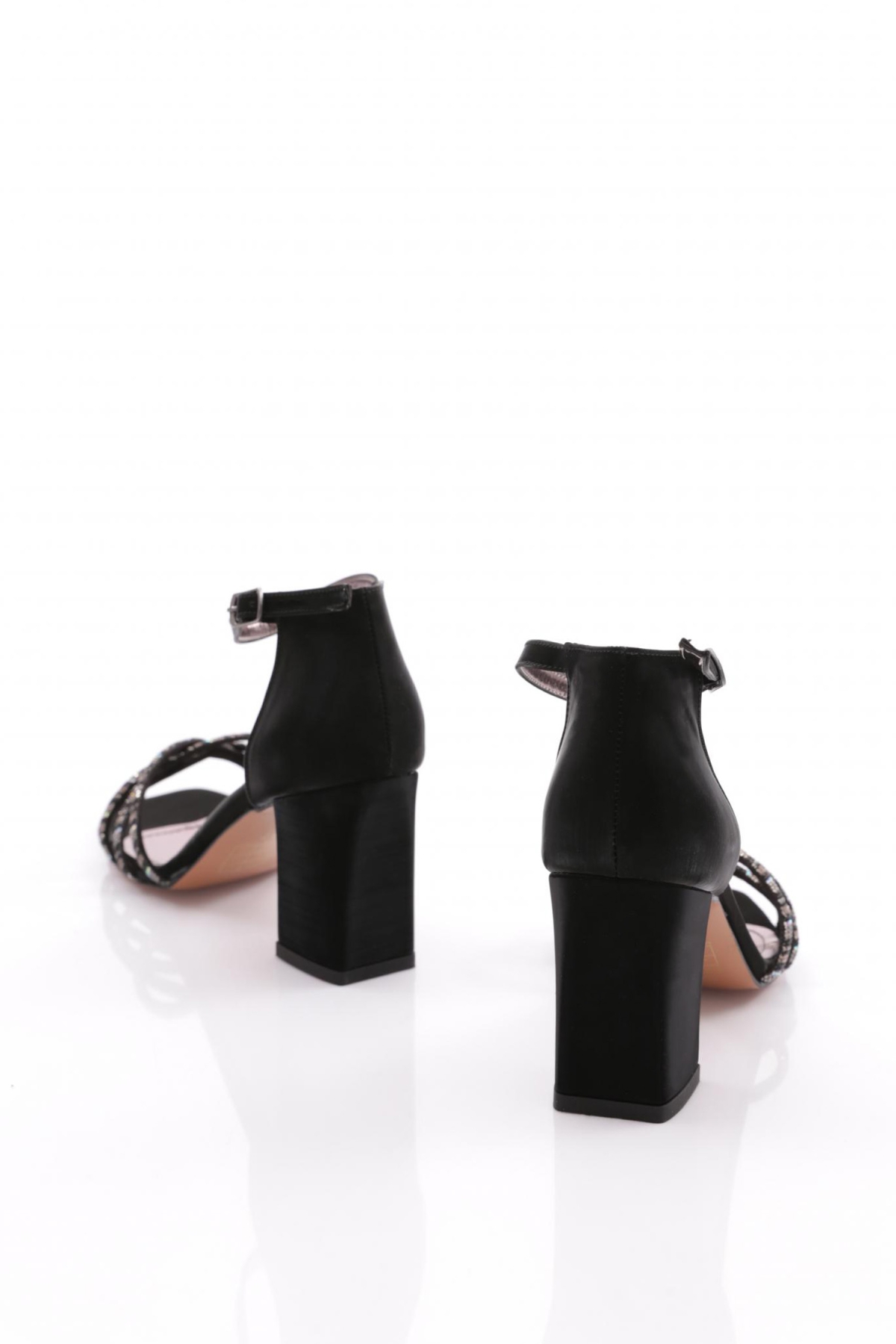 Pm08-K37 Kadin Taş İşlemeli Topuklu Ayakkabi - Görsel 4