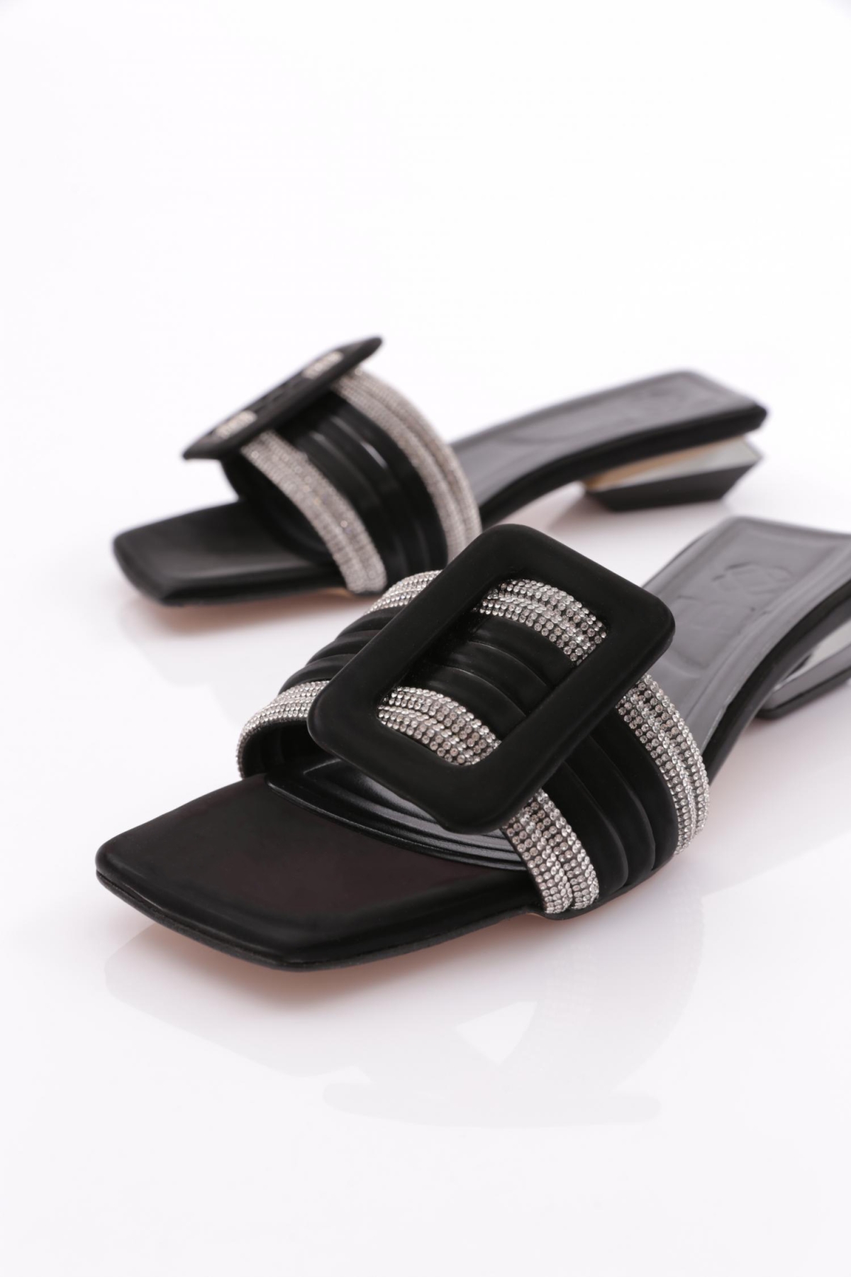 Pm161-K67 Kadin Taş Süslemeli Terlik - Görsel 5