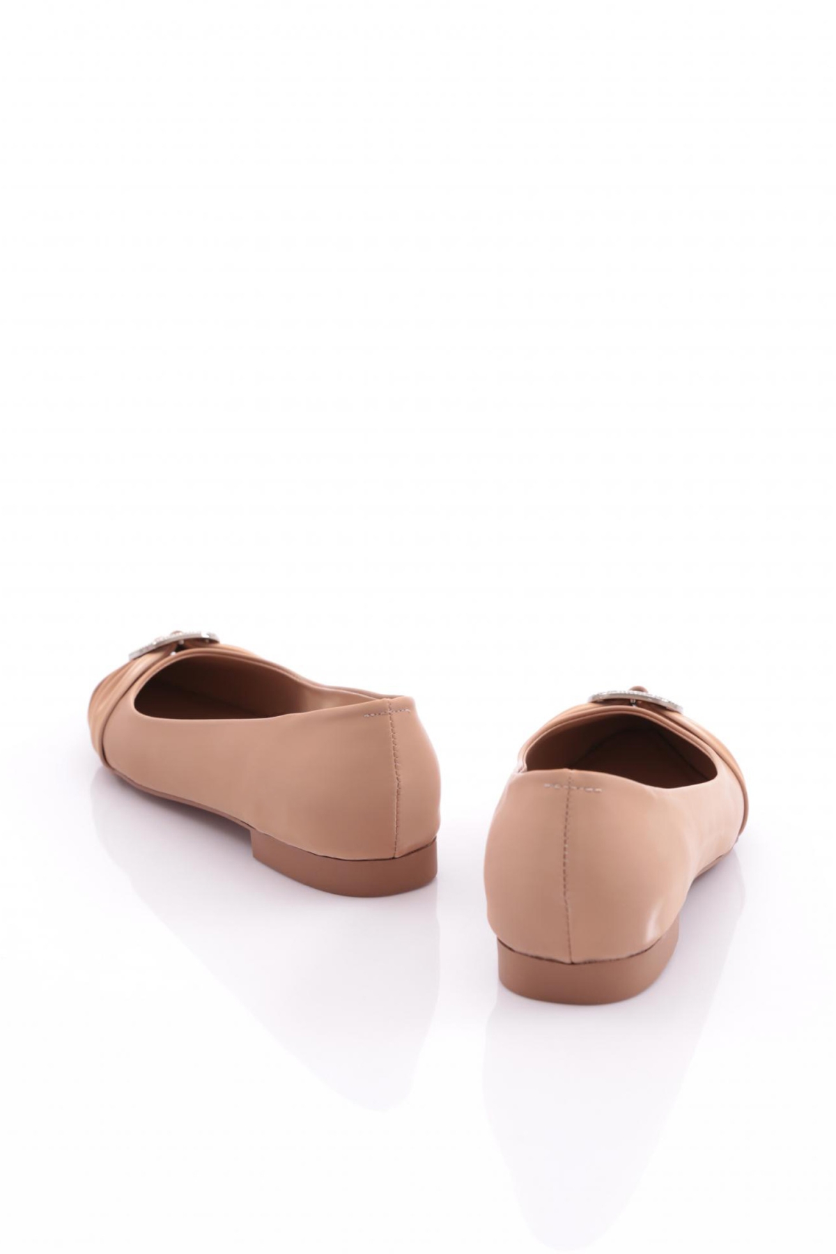 Pm386-K488 Kadin Taş Toka Süslemeli Babet - Görsel 4