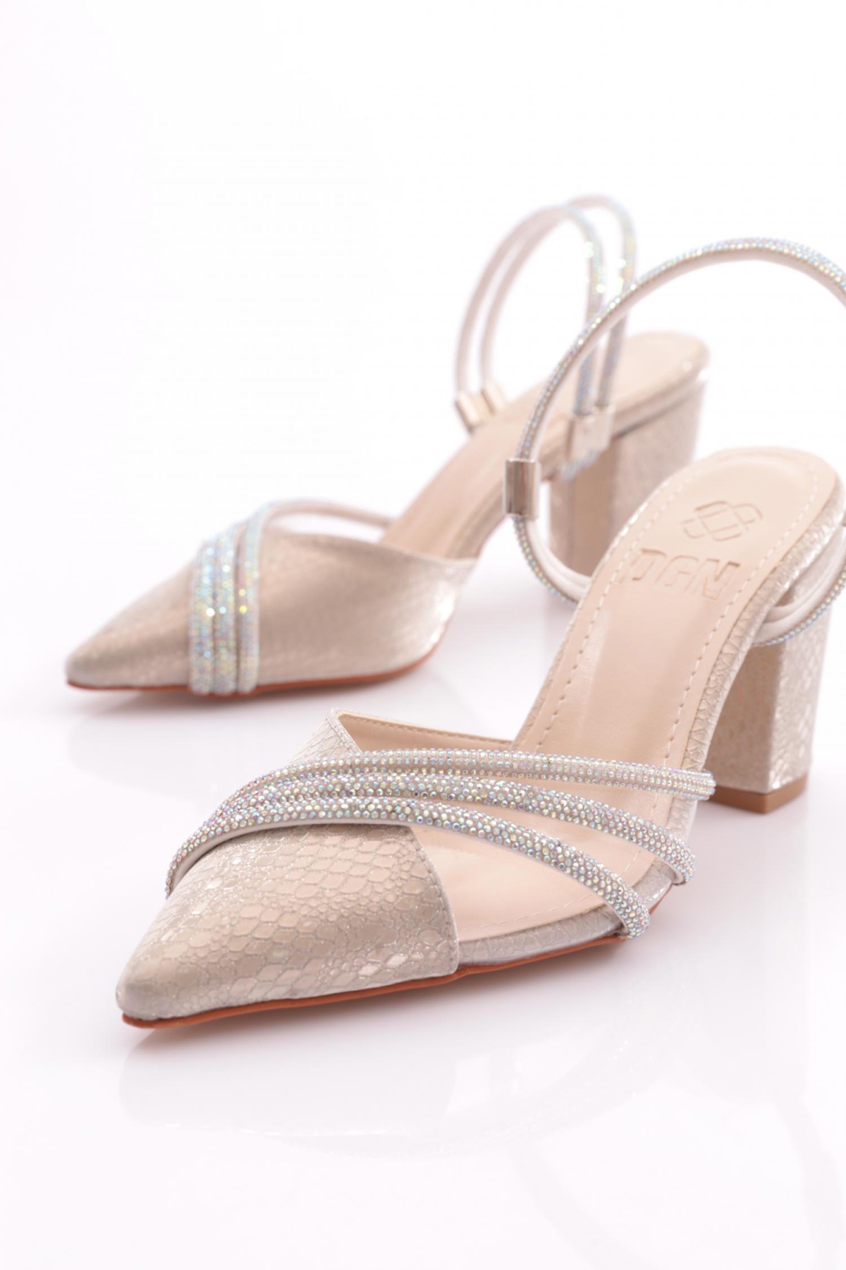 Pm309-K305 Kadin Bilekten Geçirmeli Topuklu Abiye Ayakakbi - Görsel 5