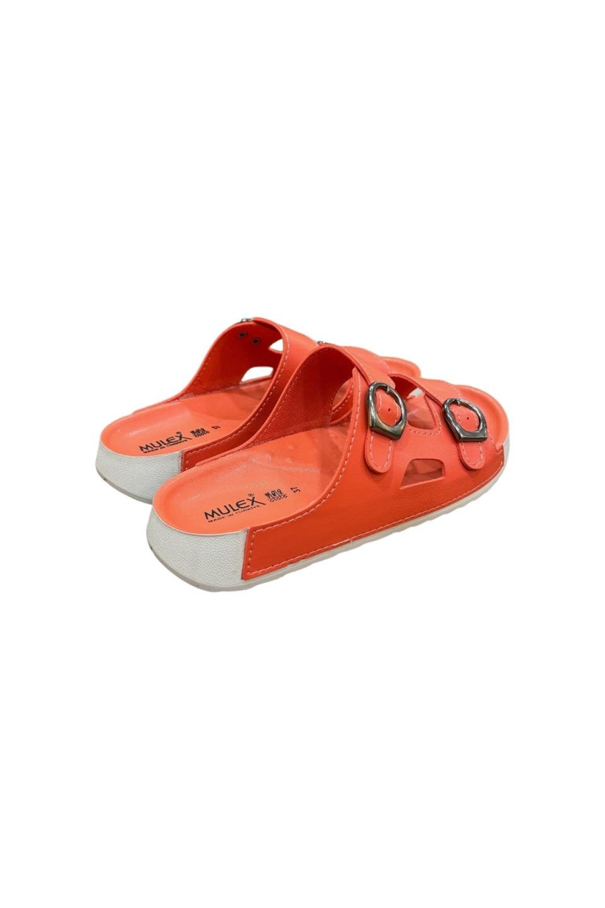 Çift Bantlı Tokalı Anatomik Taban Rahat Kadın Terlik NAR ÇİÇEĞİ - Görsel 5